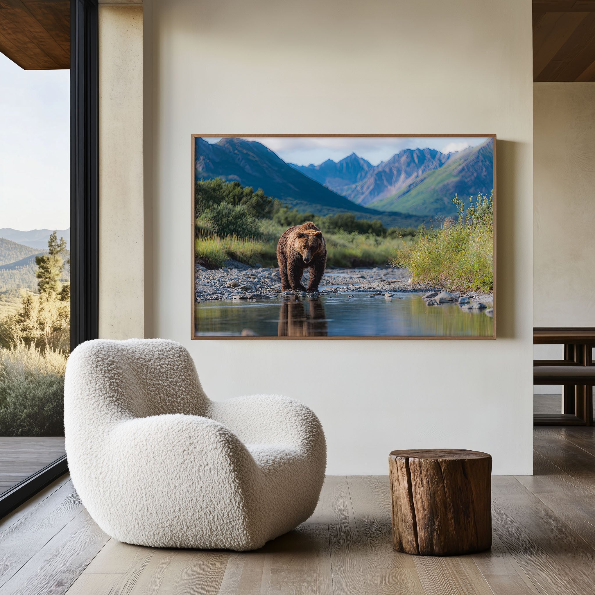 River Monarch – Katmai Brown Bear Wall Art Print