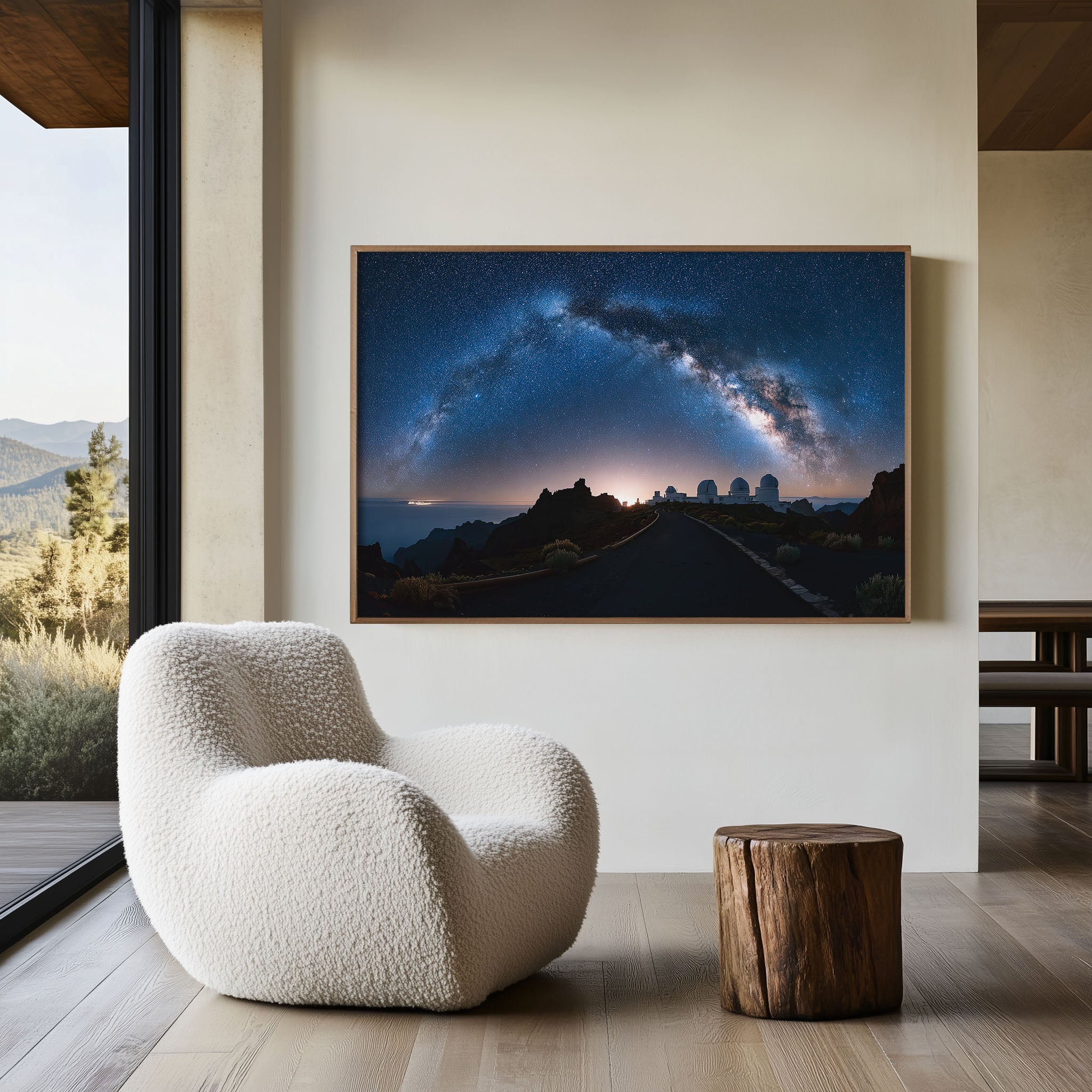 Milky Way Arch Over Mountain Observatory Wall Art – Road to the Stars