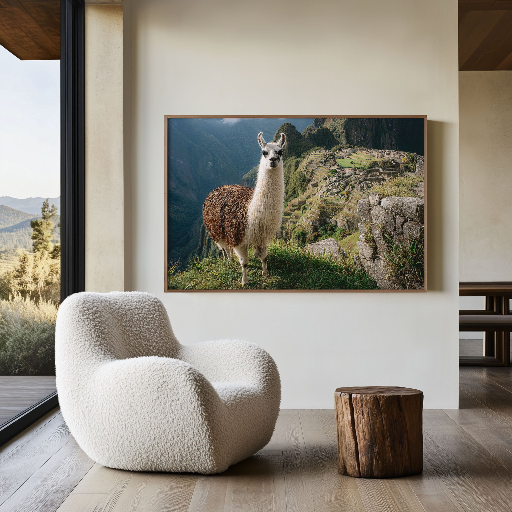 Sacred Heights – Llama of Machu Picchu Fine Art Print