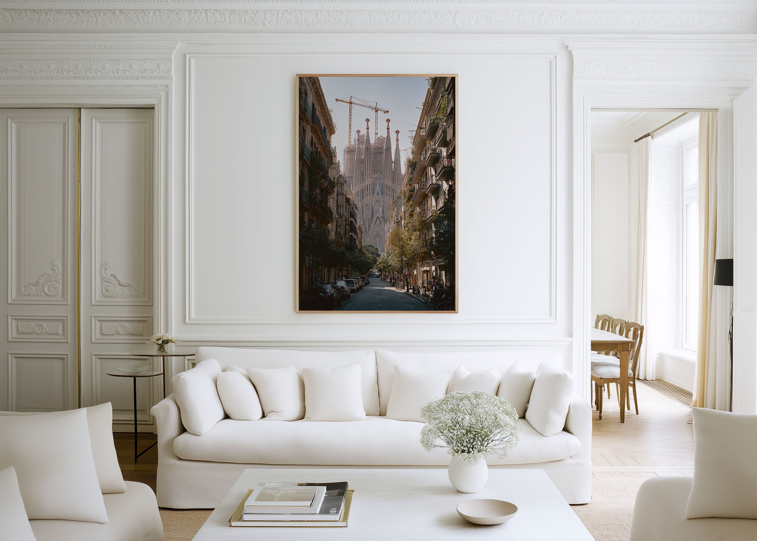 Sagrada Família Barcelona Wall Art Print | Spain Street Photography | Gaudí Architecture cityscape Poster