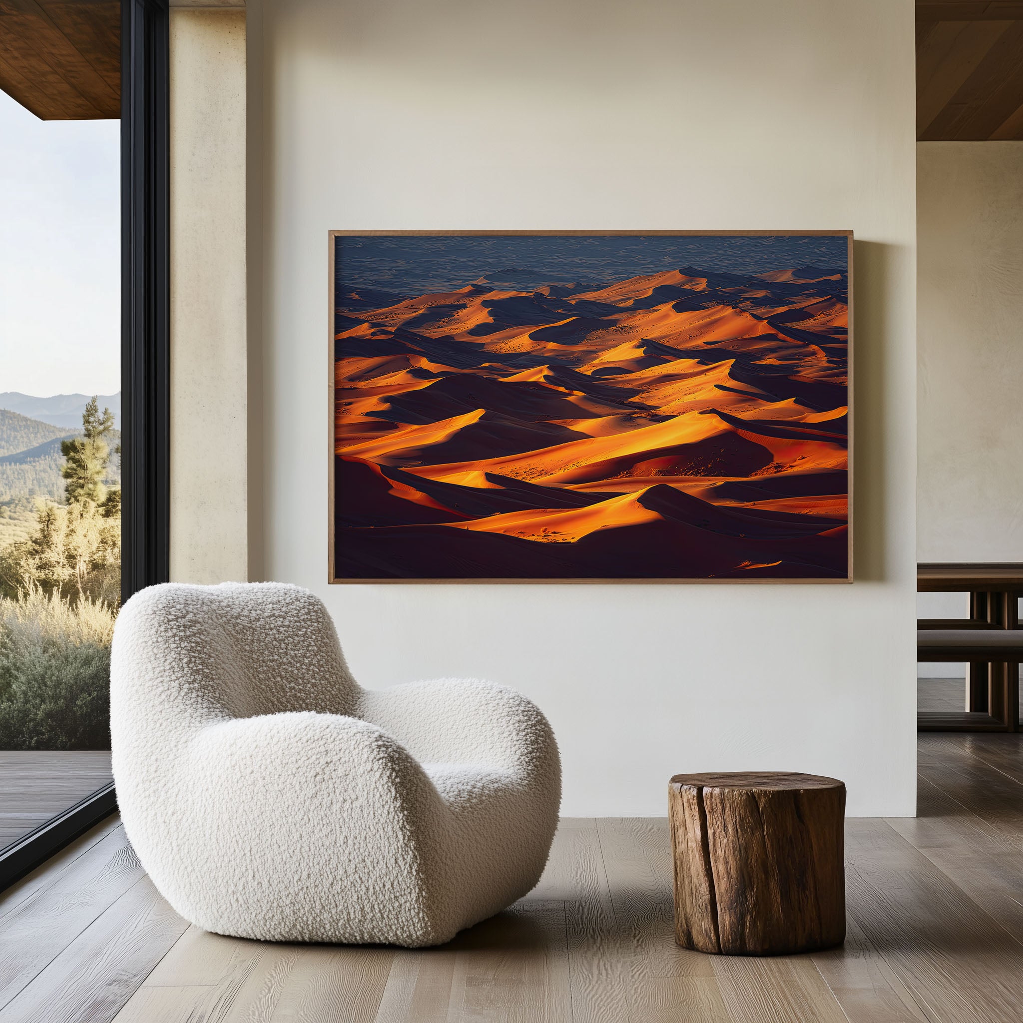 Sahara Desert Sand Waves Wall Art Print | Morocco Golden Sand Dunes Landscape Photography