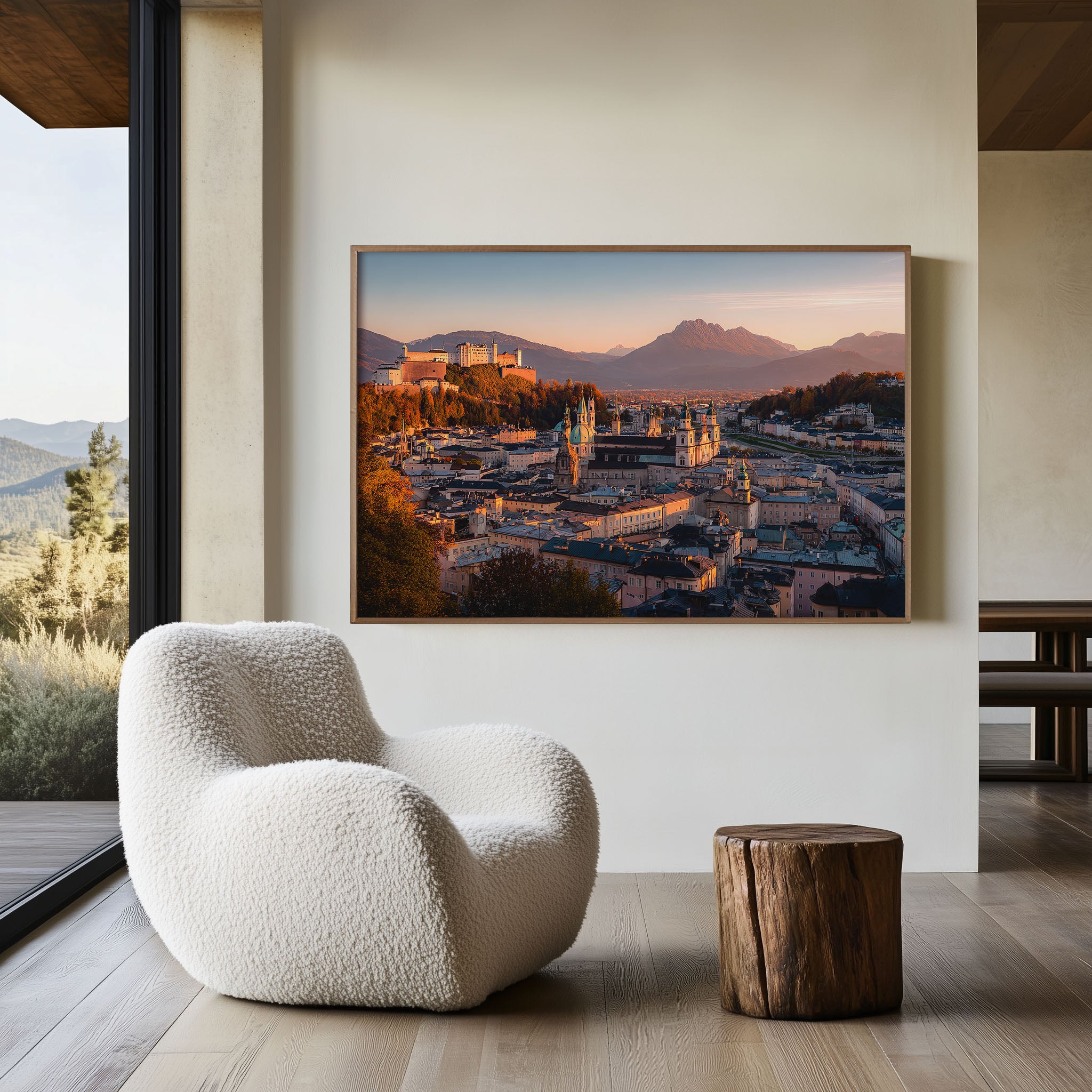 Salzburg Old Town Sunset Print – Austria Wall Art