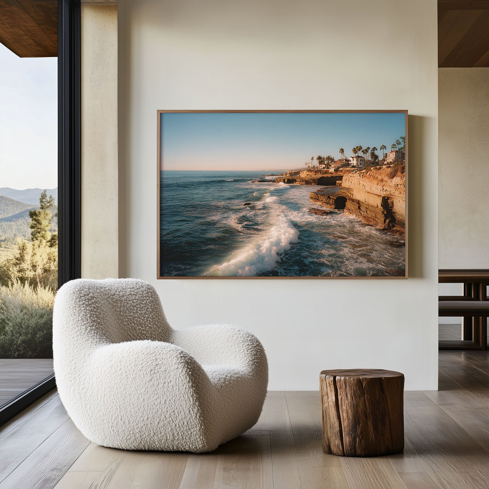 San Diego Coastal Cliffs Sunset Wall Art Print