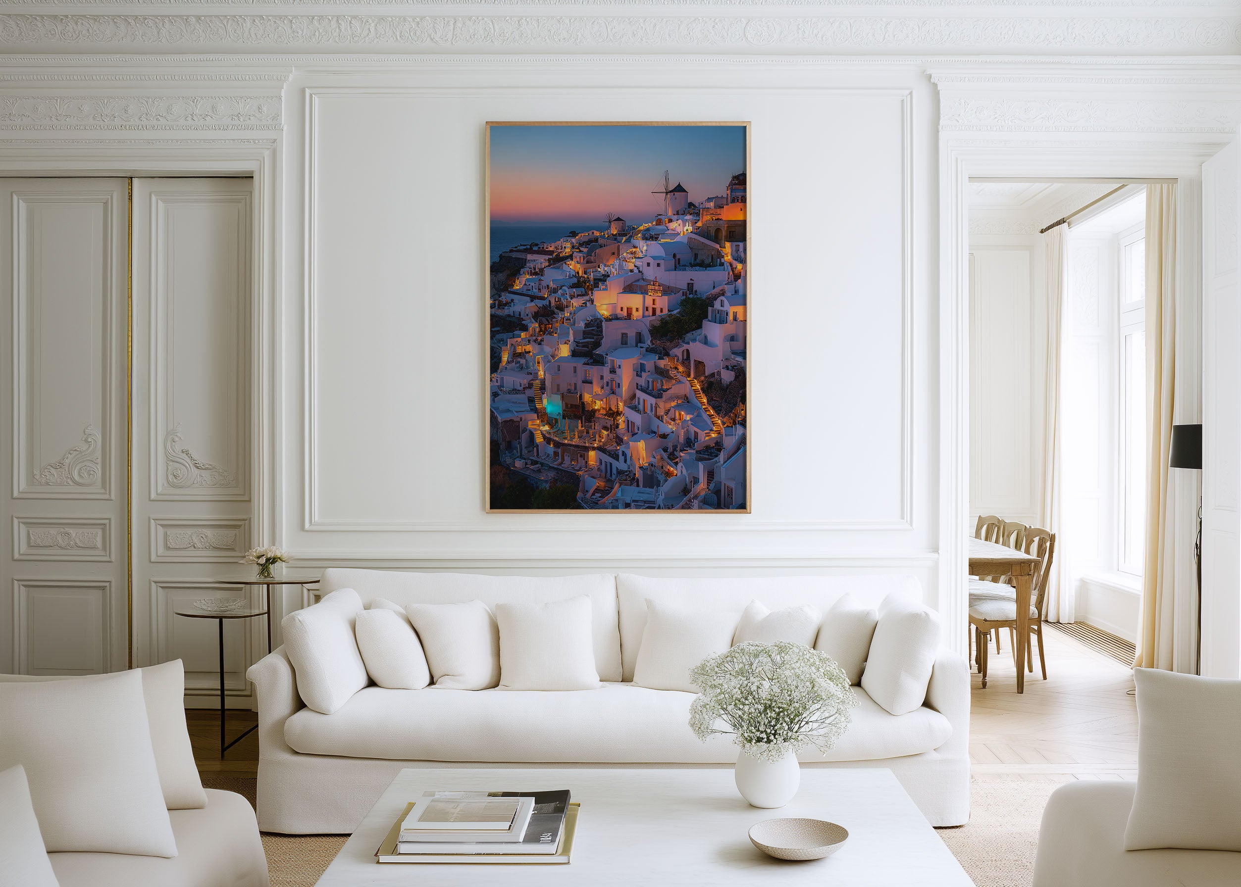 Oia Santorini Wall Art Print | Greece Sunset Coastal Photography
