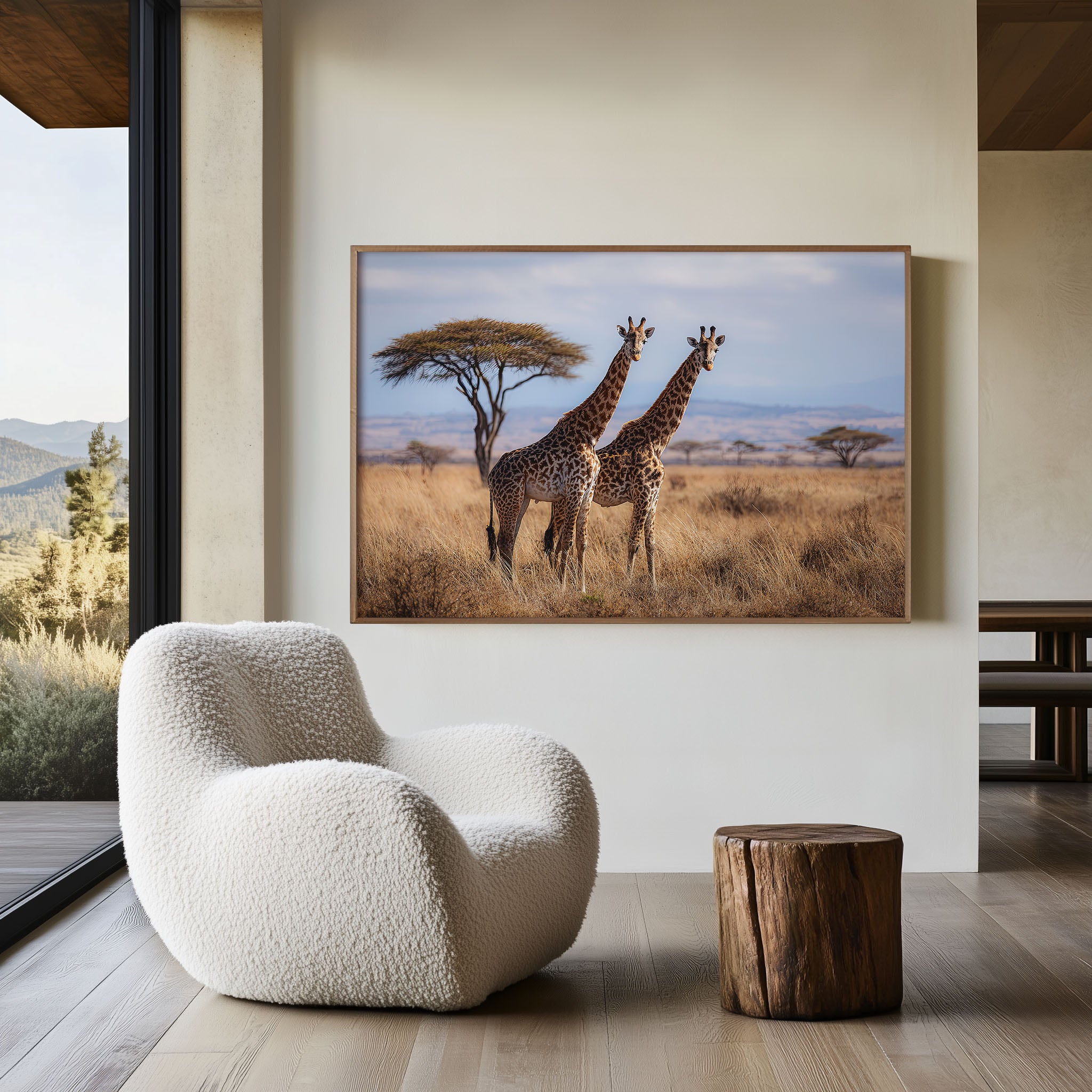 Savannah Elegance – Serengeti Giraffes Wall Art Print