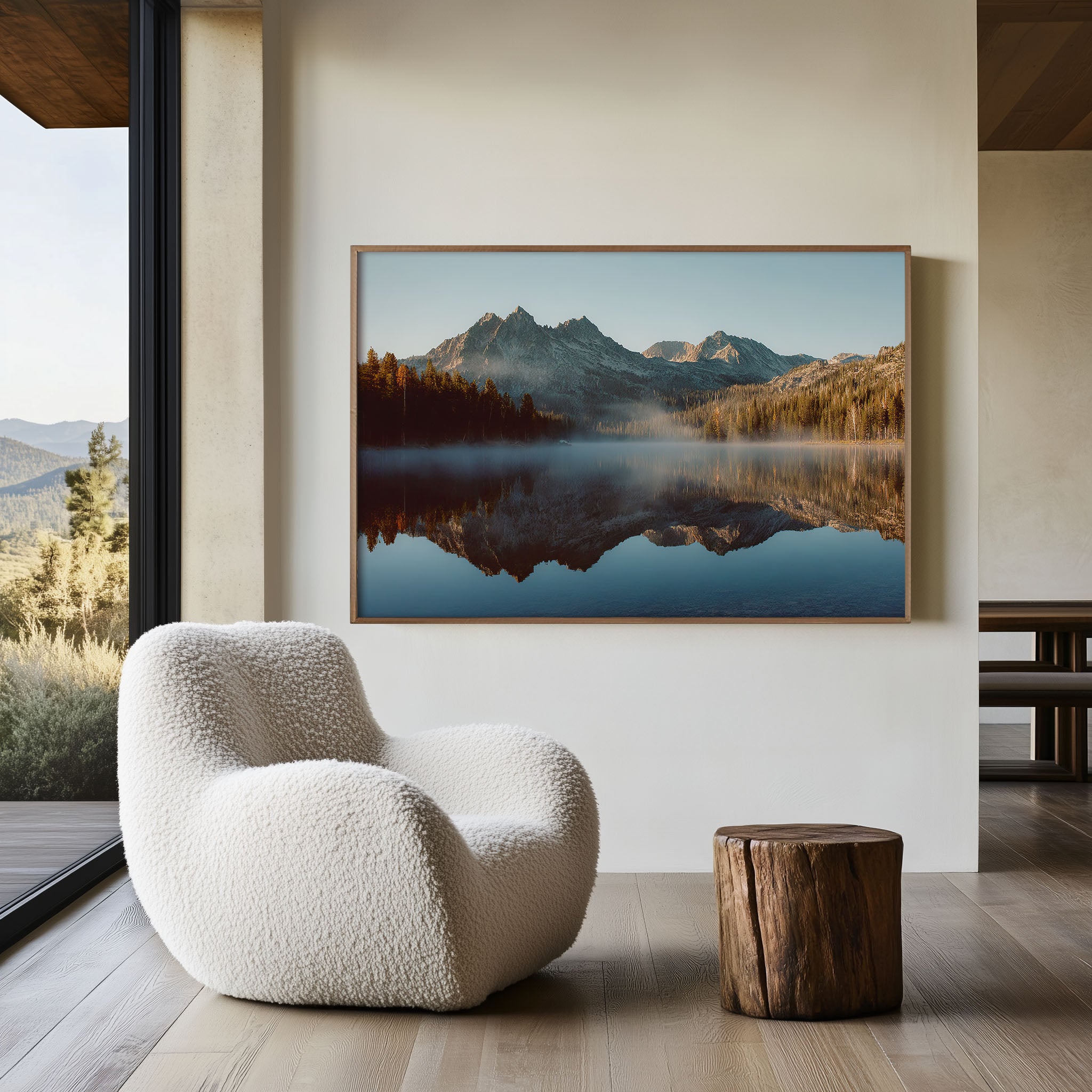 Sawtooth Mountains Sunrise Reflection Wall Art