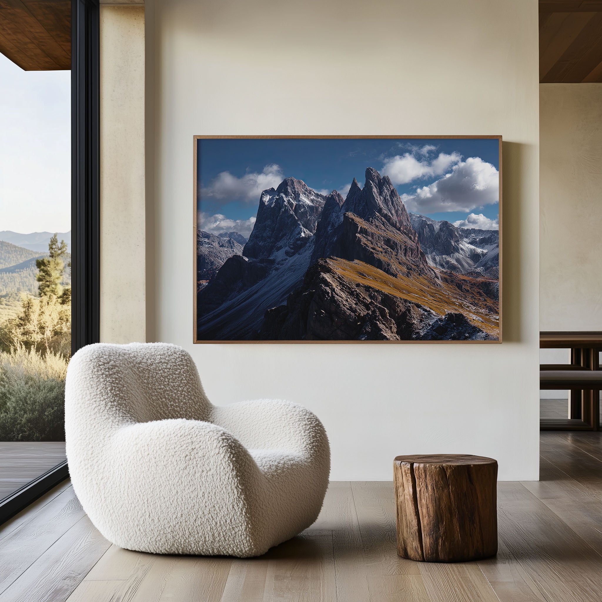 Seceda Peaks Dolomites Wall Art – Dramatic Italian Alpine Mountain Print
