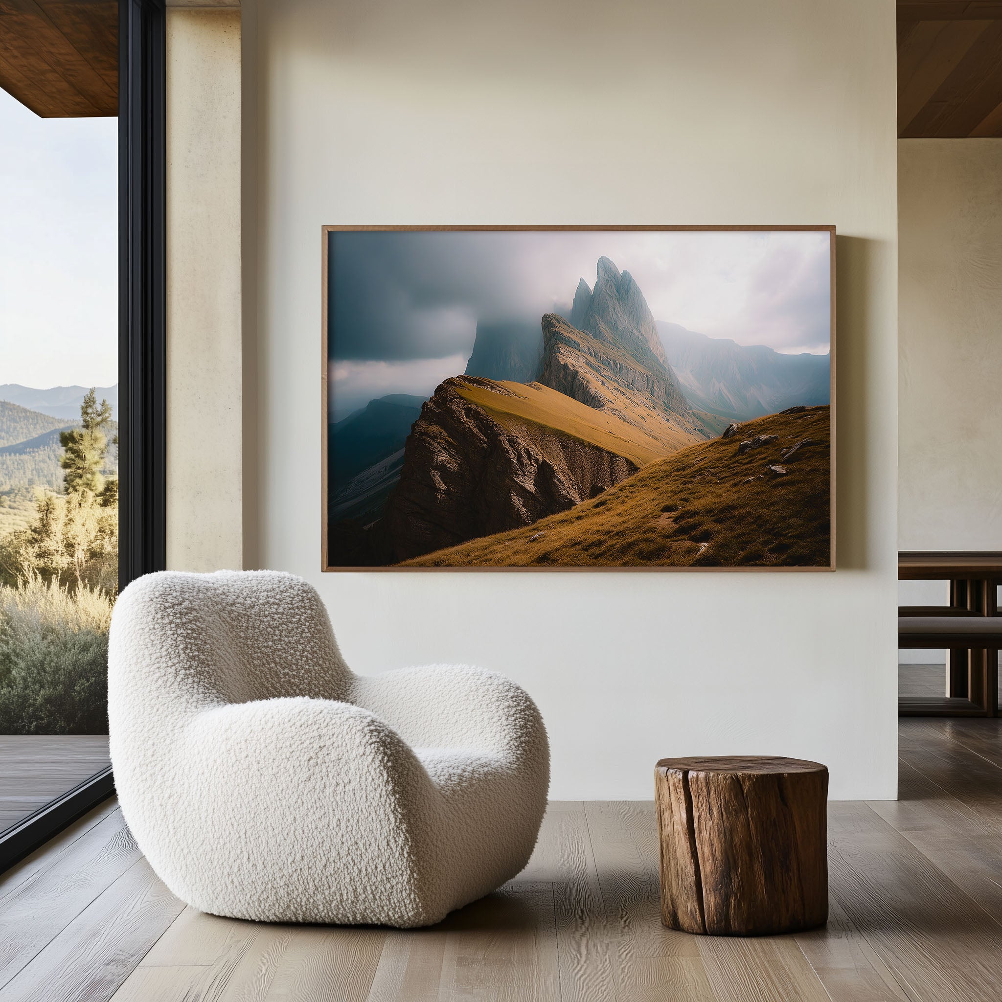 Seceda Ridge Dolomites Wall Art – Italy Dramatic Alpine Mountain Landscape