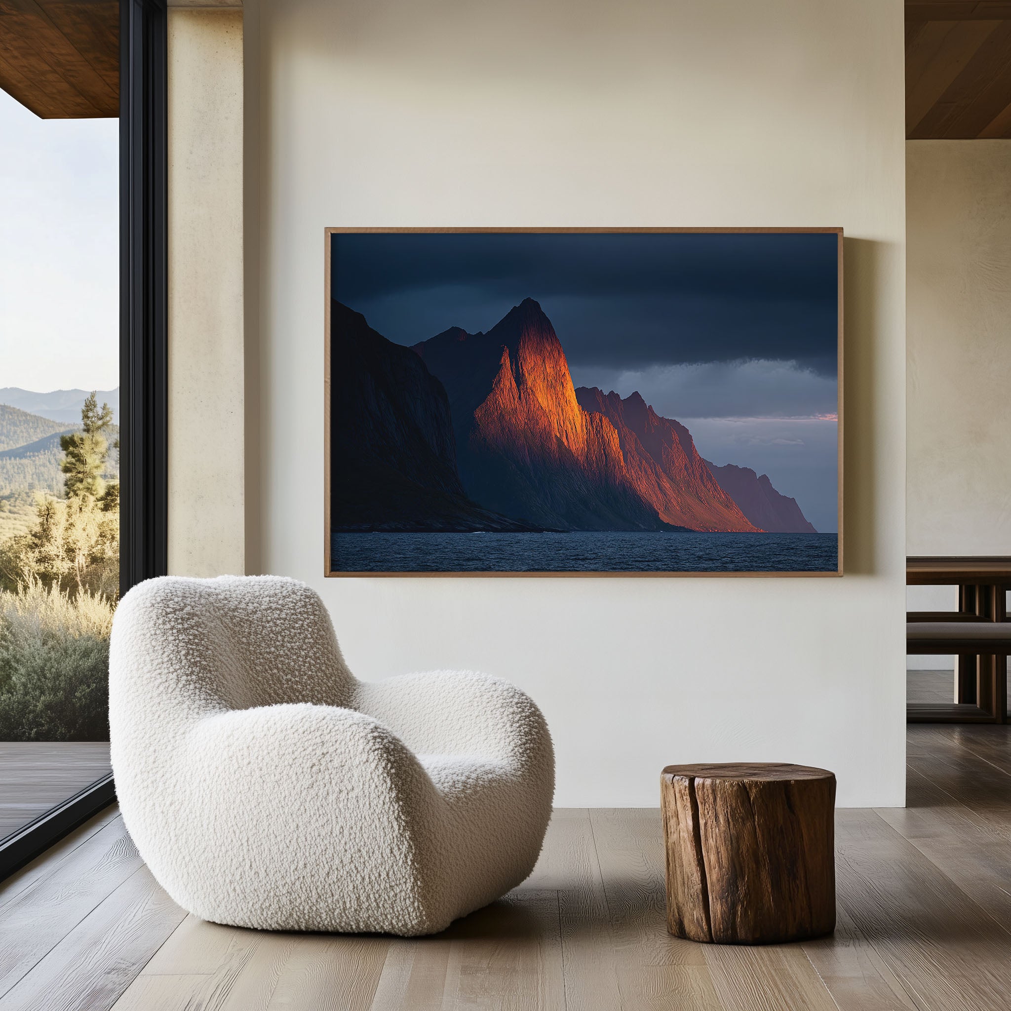 Segla Peak Senja Norway Wall Art Print | Arctic Mountain Coastal Landscape