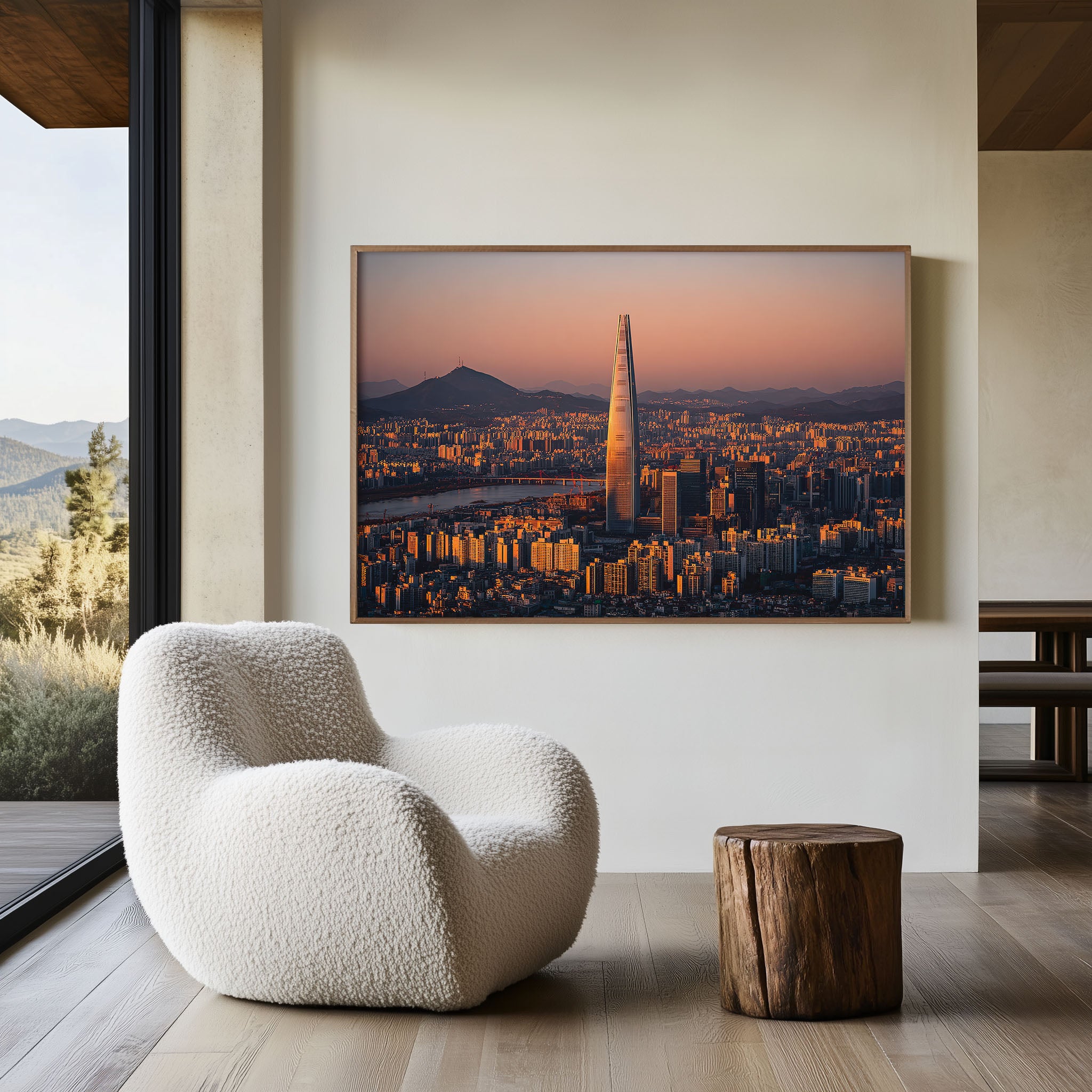 Seoul Skyline Lotte World Tower Wall Art Print | South Korea Modern Cityscape Photography
