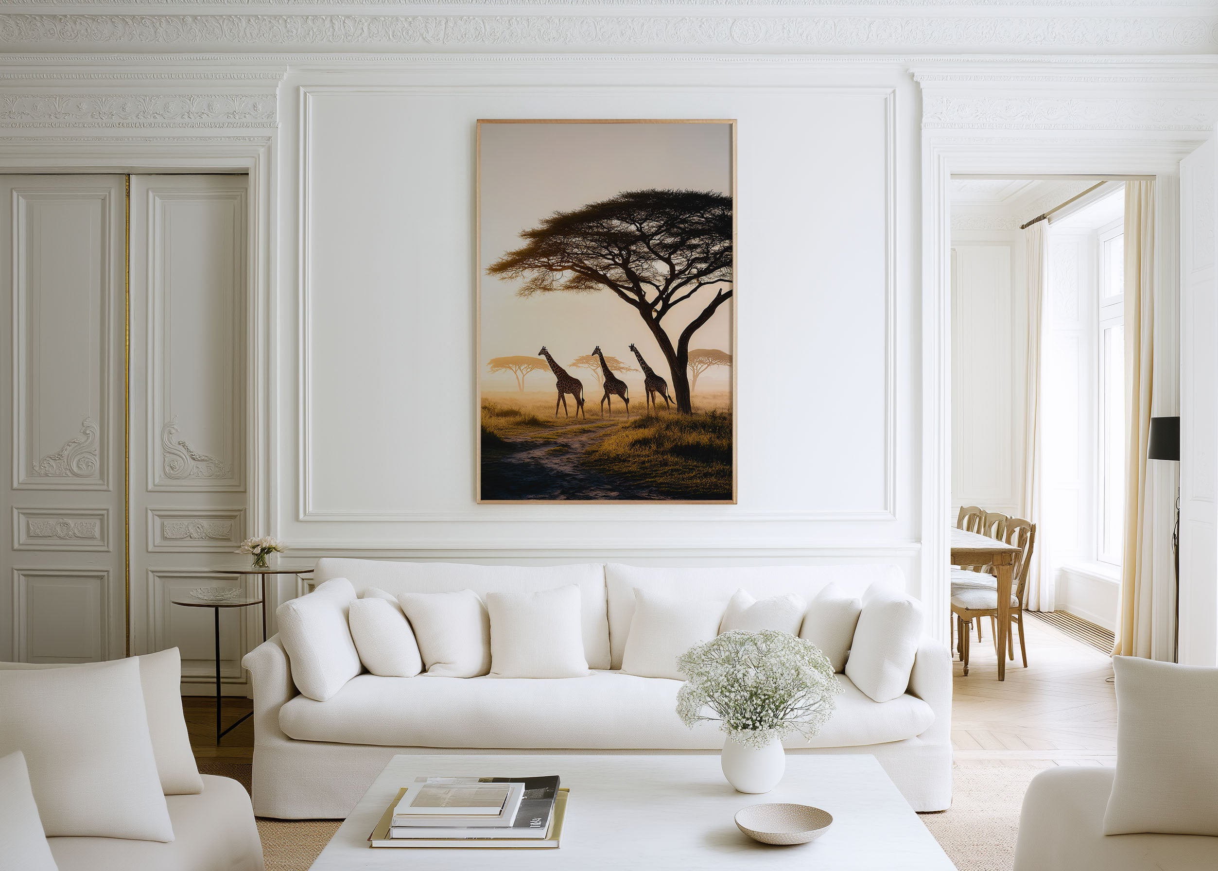 Serengeti Giraffes Wall Art – African Safari Landscape Print