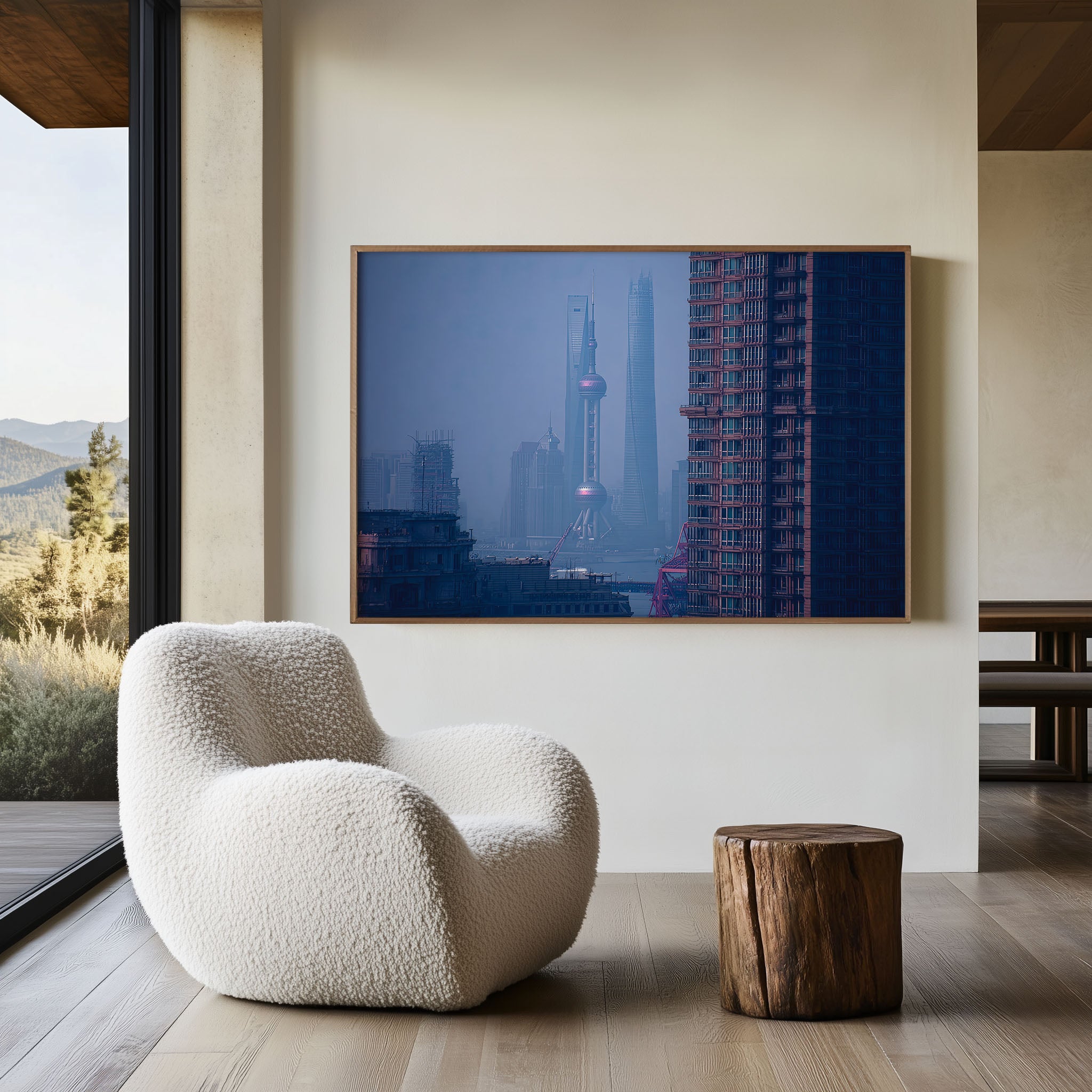 Shanghai Pudong Skyline Wall Art Print | Oriental Pearl Tower Modern China Cityscape Photography