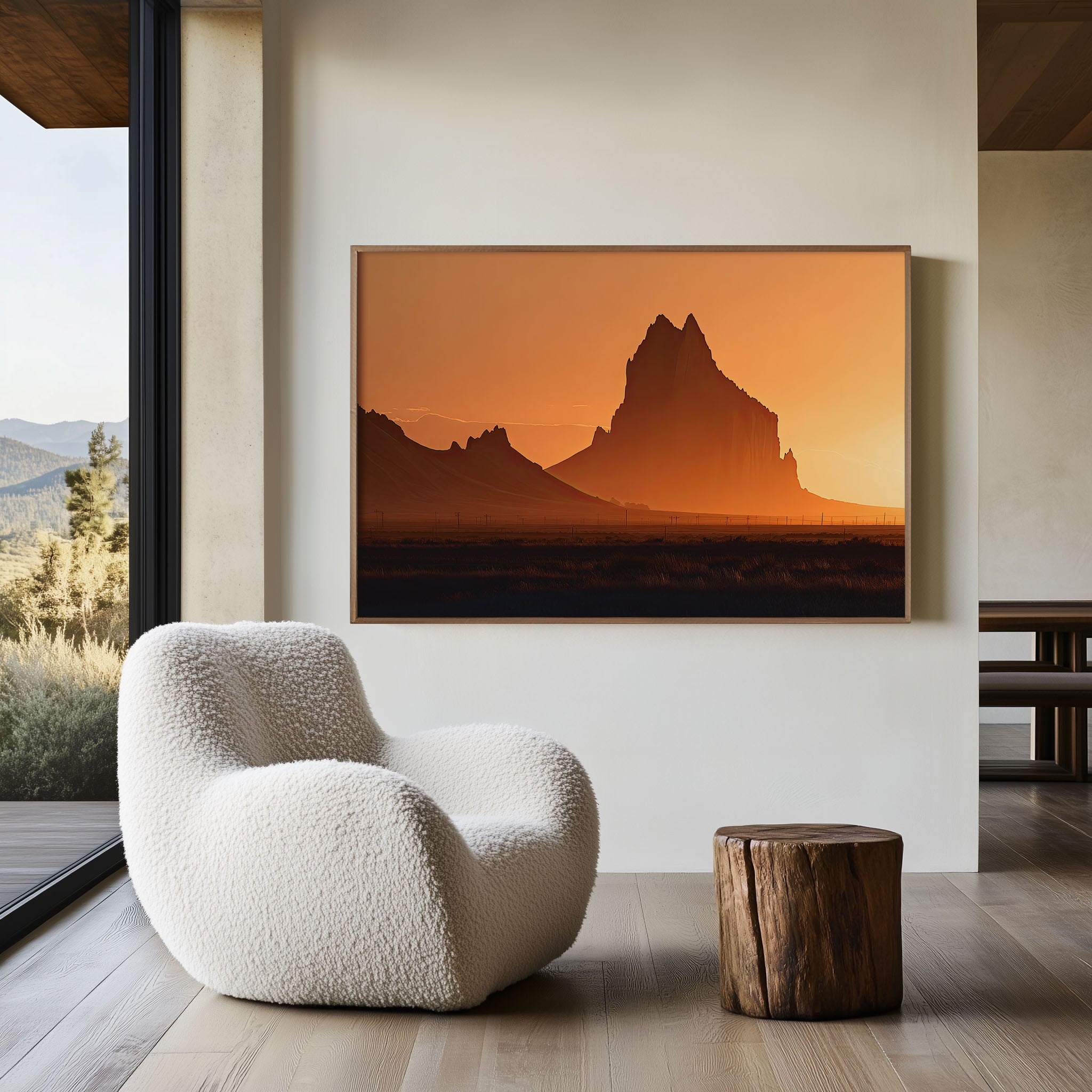 Shiprock Sunset Wall Art Print | New Mexico Desert Landscape