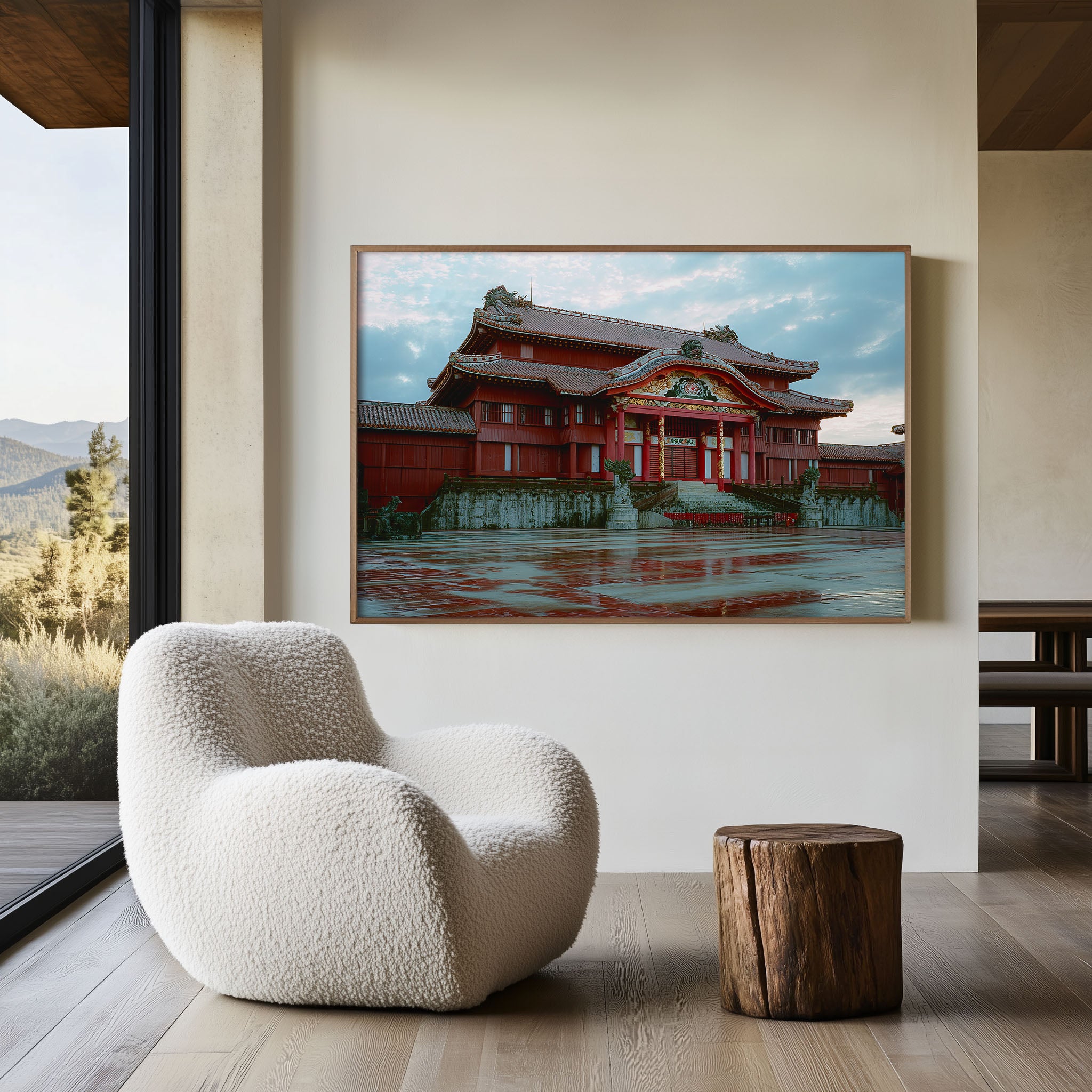 Shuri Castle Okinawa Wall Art Print, Historic Ryukyu Palace Japan