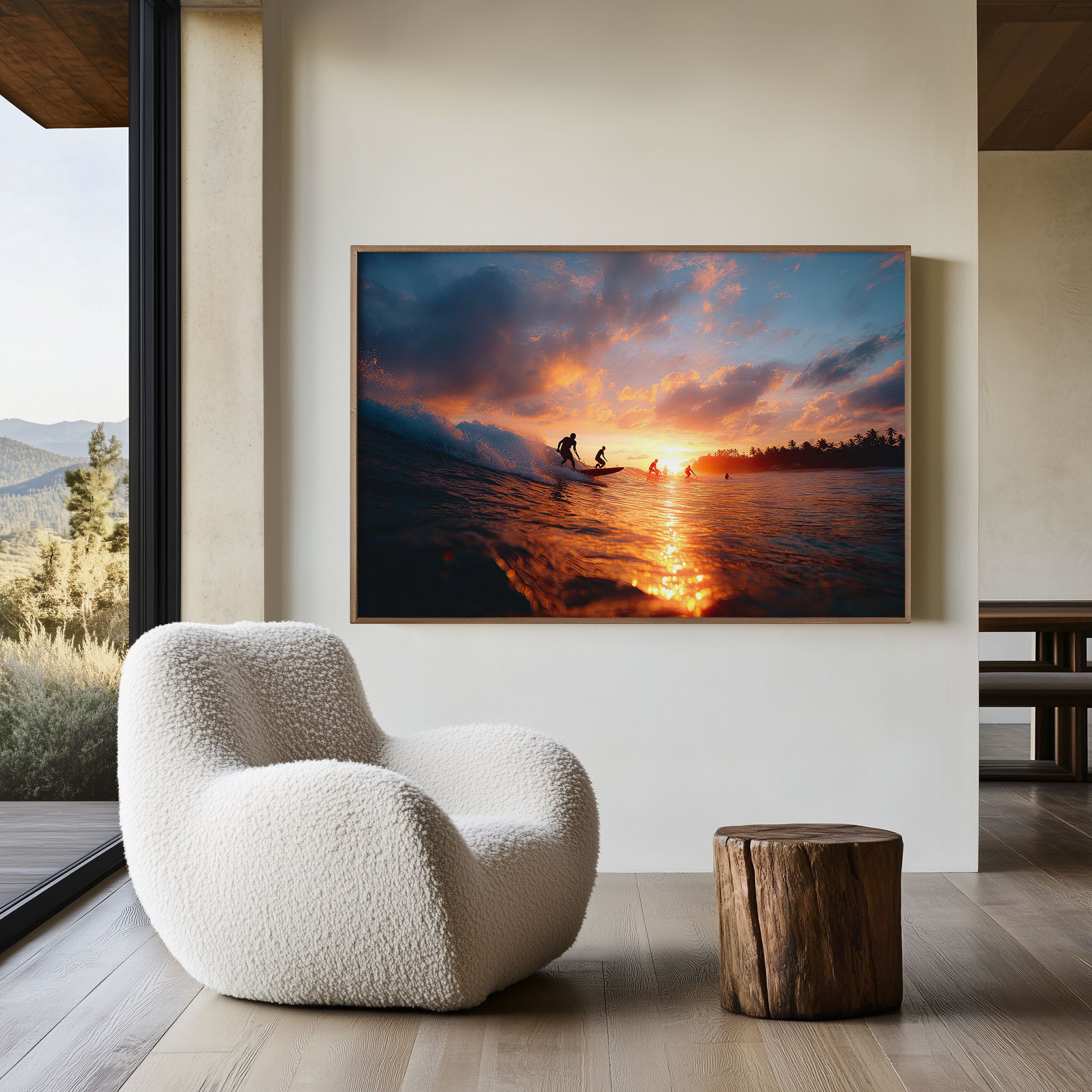 Siargao Surfers Sunset Print – Philippines Wave Wall Art