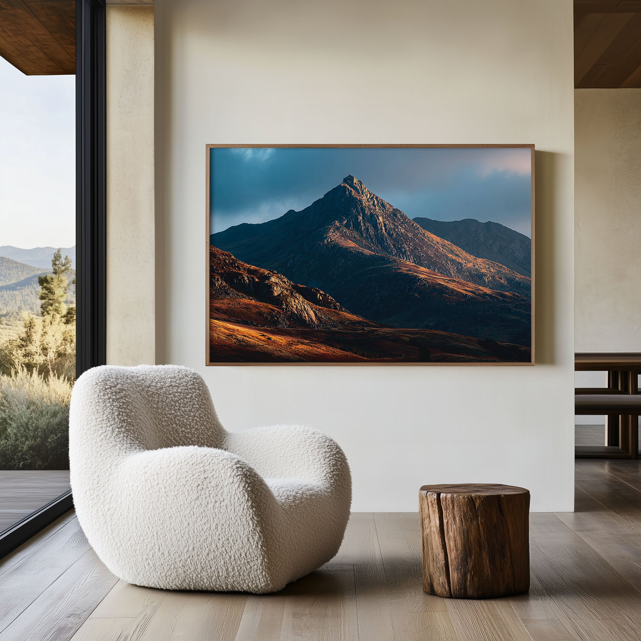 Snowdonia Mountain Wall Art Print – Wales Dramatic Peak Landscape