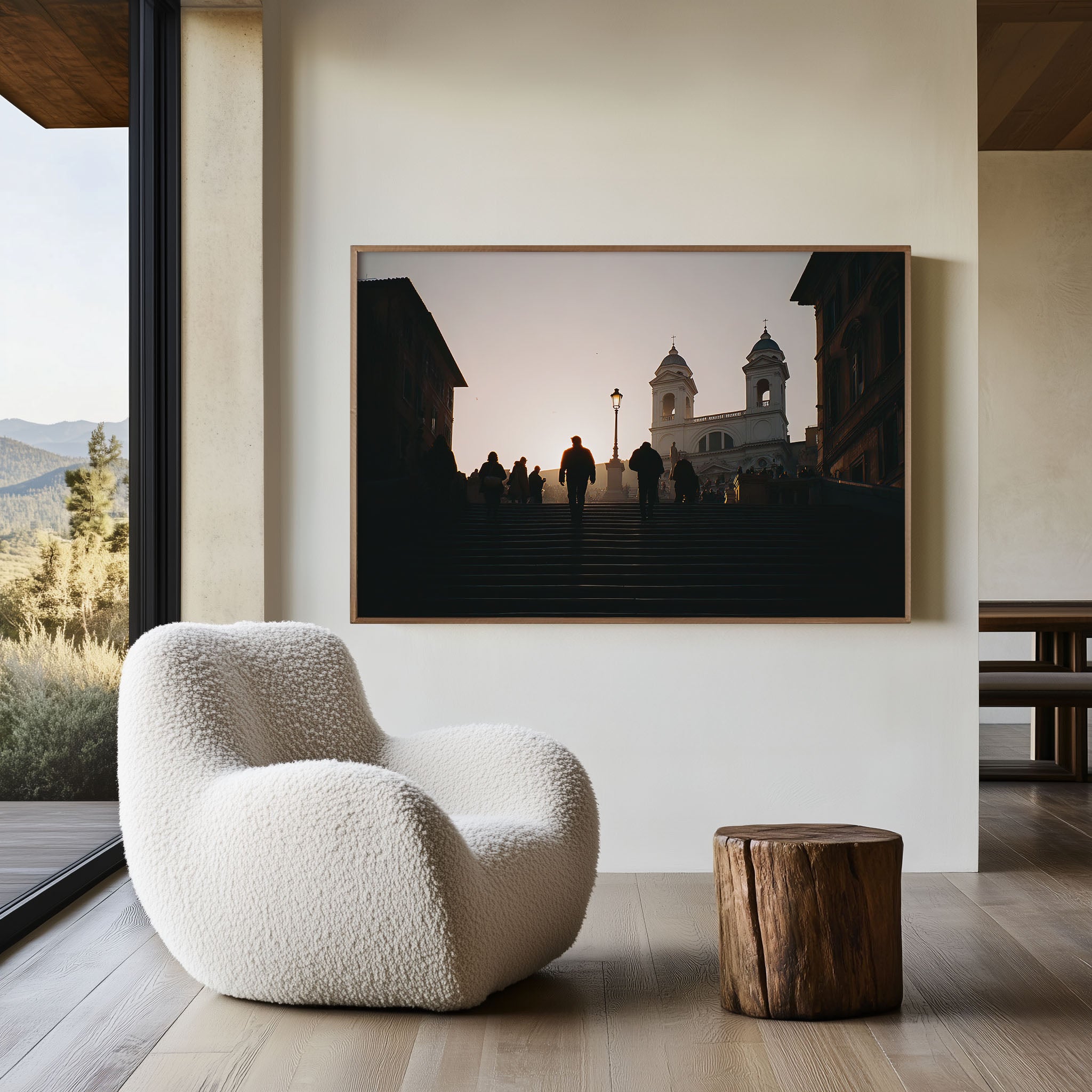 Spanish Steps Rome Wall Art – Piazza di Spagna Sunset Italy