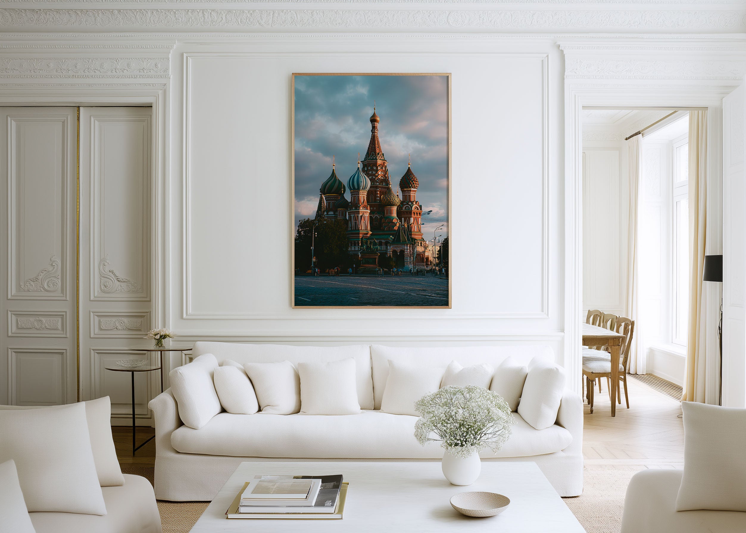 St Basil's Cathedral Wall Art Print | Moscow Red Square Russia Onion Domes Photography | Eastern Europe Travel Poster | Eclectic Bold Home Decor