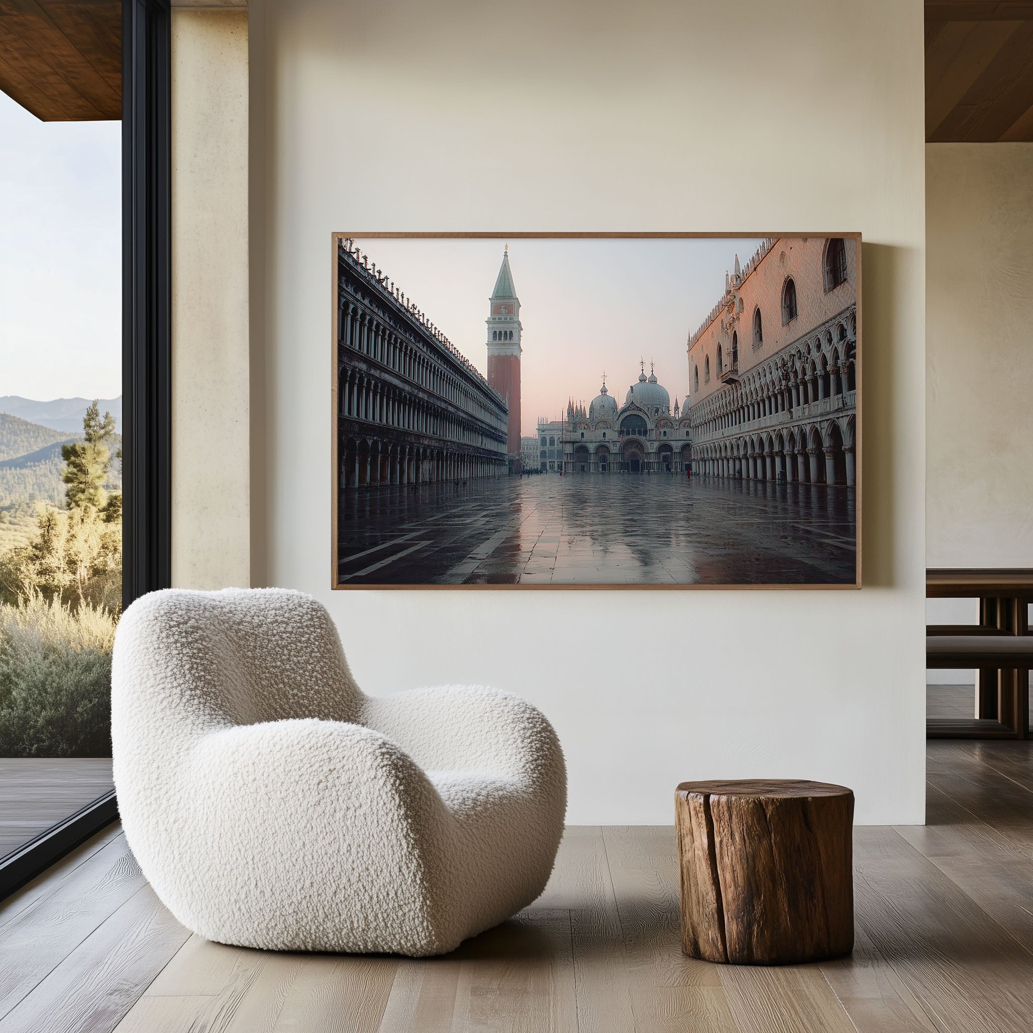 St Mark's Square Venice Italy Wall Art Print, Piazza San Marco Venetian Architecture