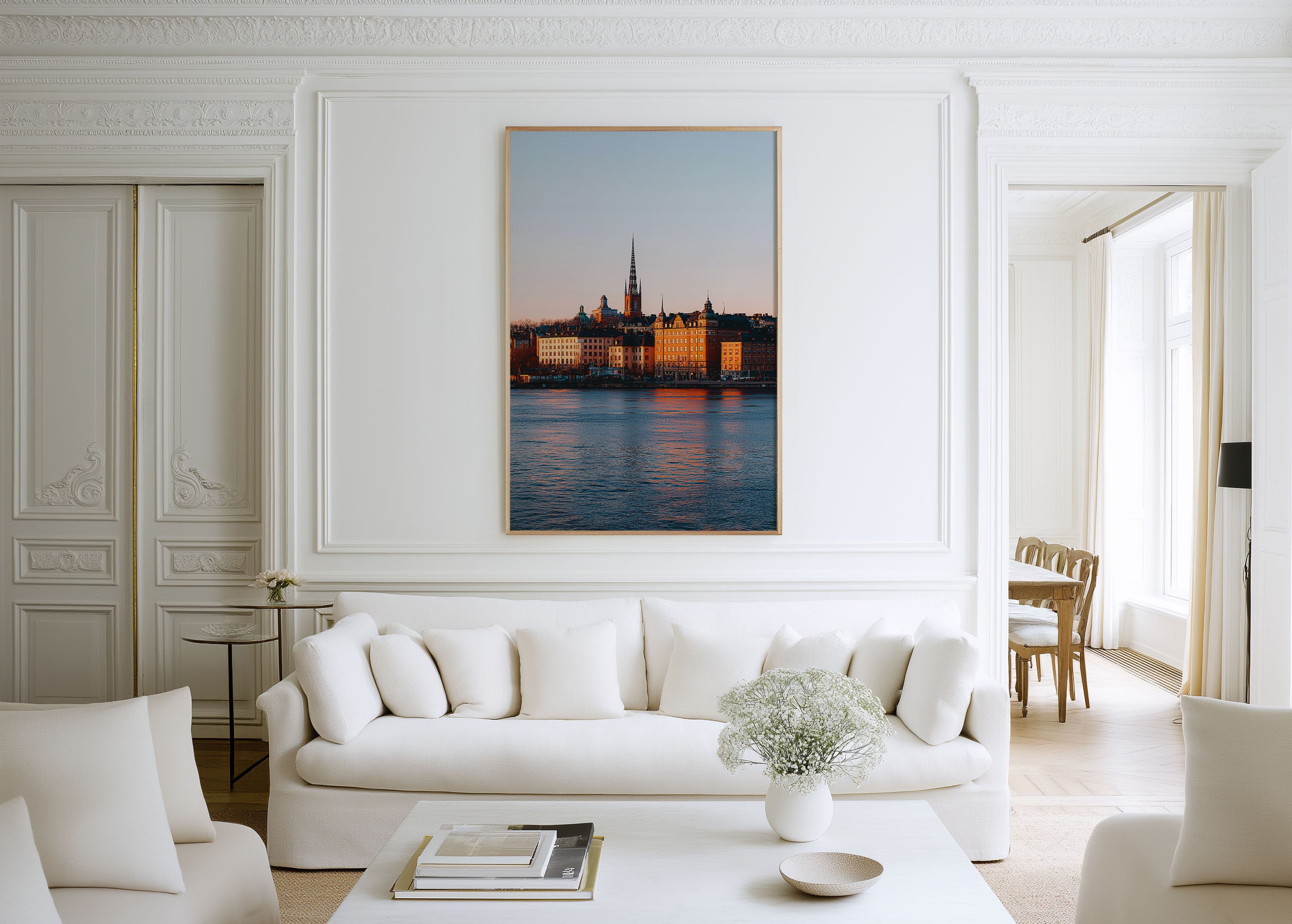 Stockholm Old Town Sunset Wall Art | Gamla Stan Sweden Print | Travel Photography Poster