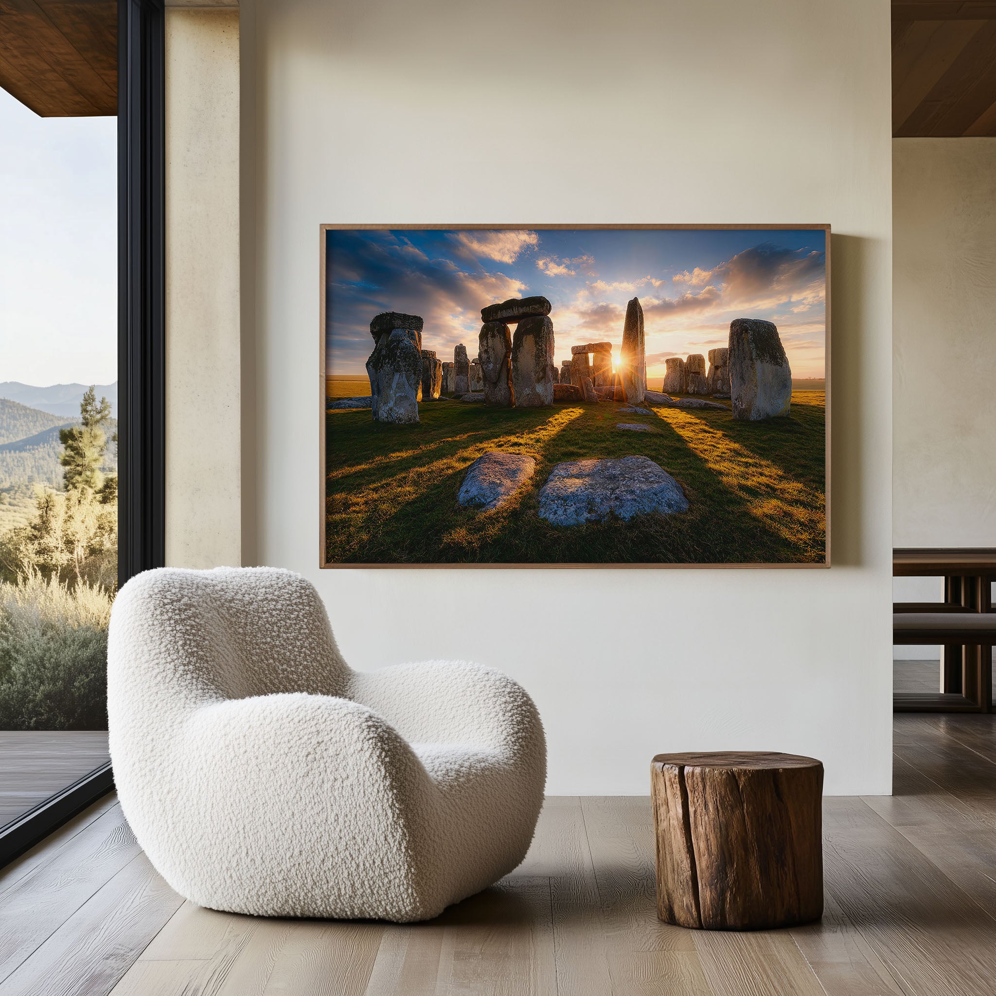 Stonehenge Golden Hour Print – England Ancient Wall Art