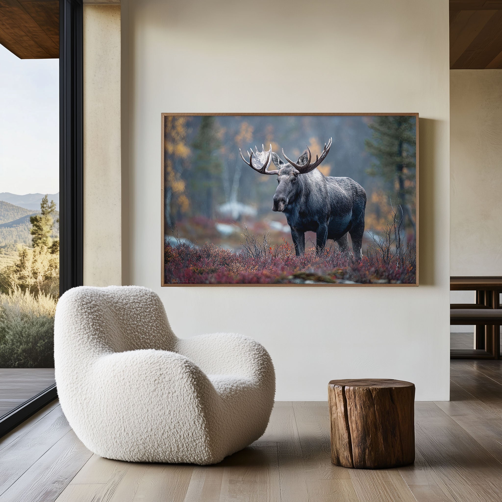 Sweden Moose Wall Art – Nordic Forest Wildlife Print