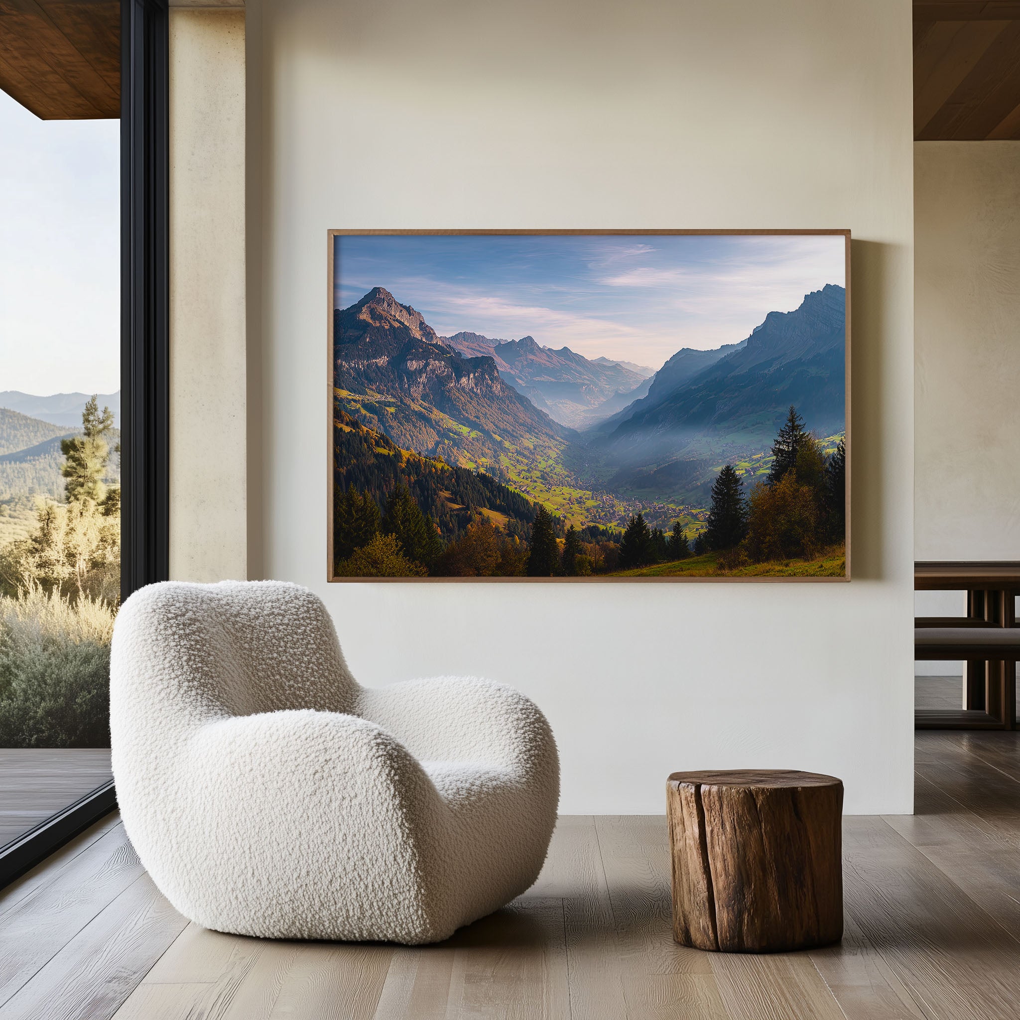 Swiss Alps Interlaken Mountain Landscape Wall Art Print