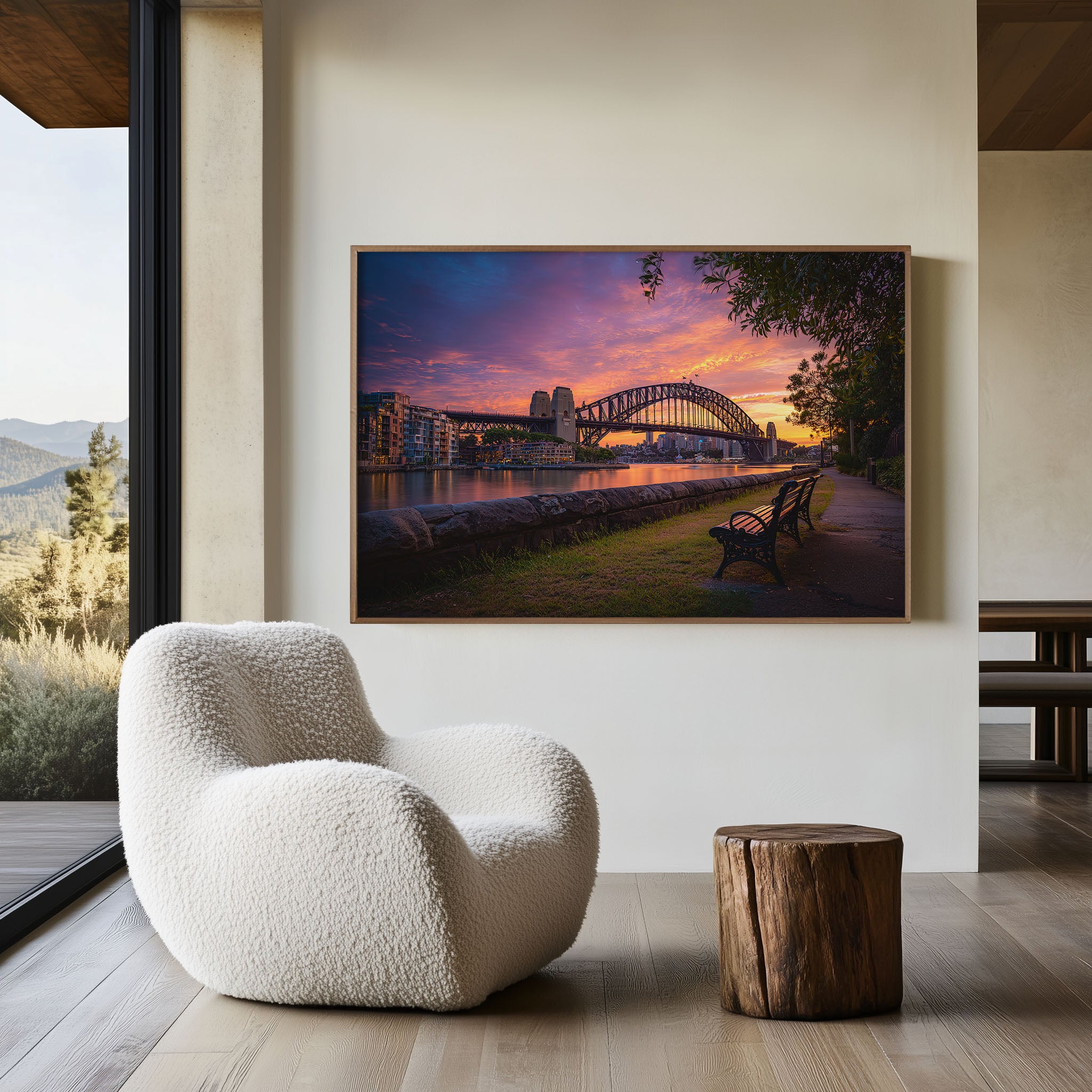 Sydney Harbour Bridge Sunset Wall Art Print | Australia Iconic Sydney Harbour Cityscape Photography