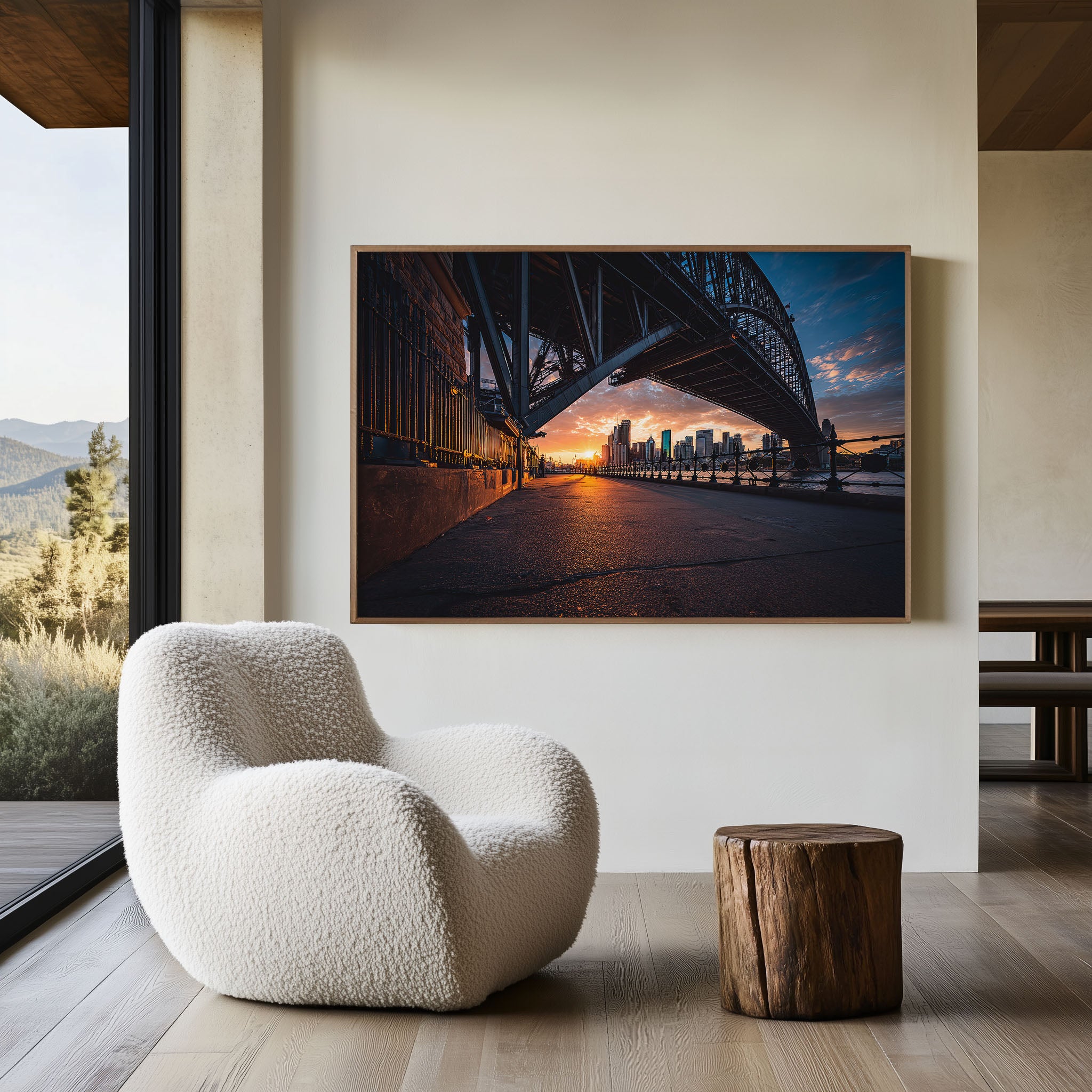 Sydney Harbour Bridge Underpass Wall Art Print | Sydney Skyline Architecture Photography Australia