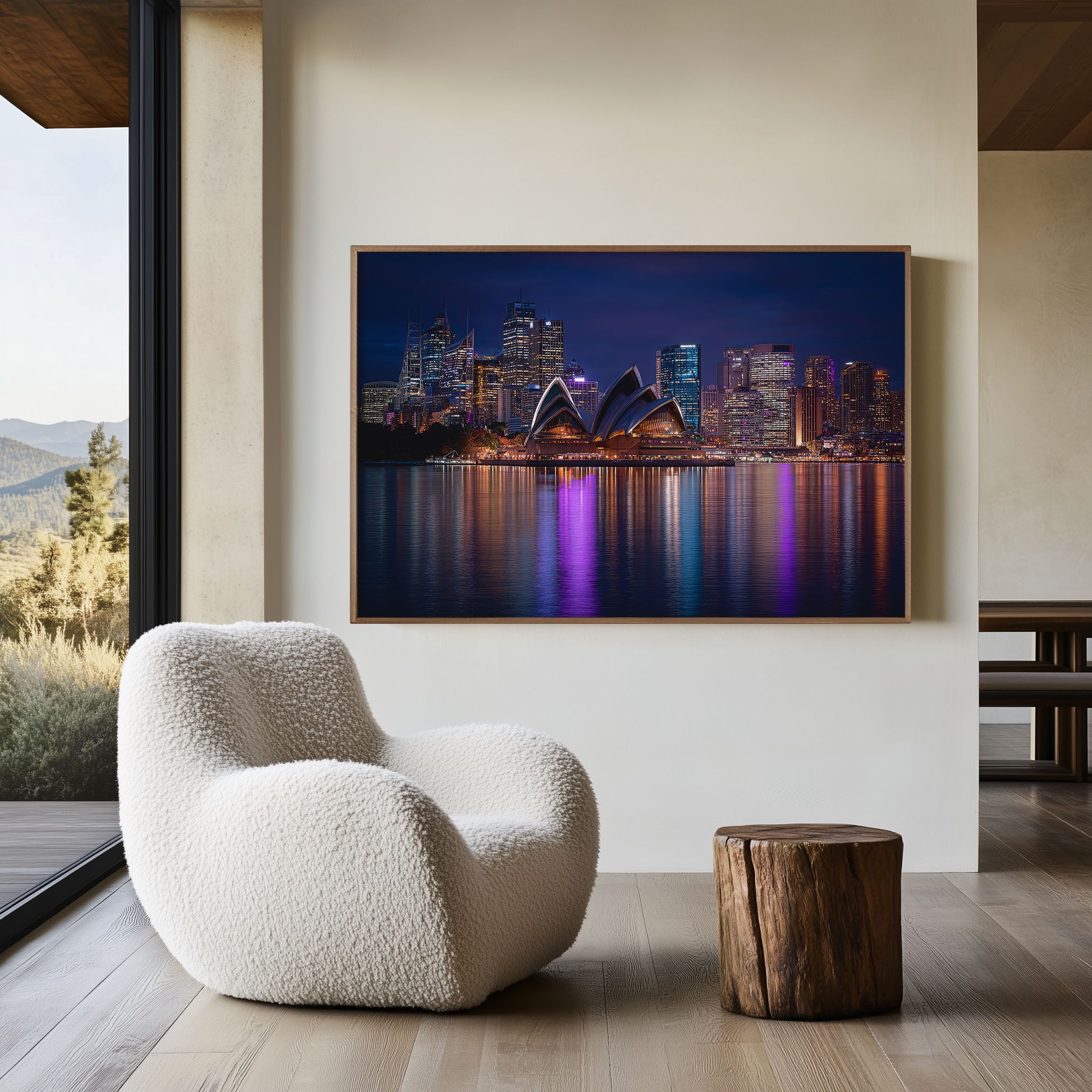 Sydney Opera House Night Print | Harbour City Skyline Wall Art