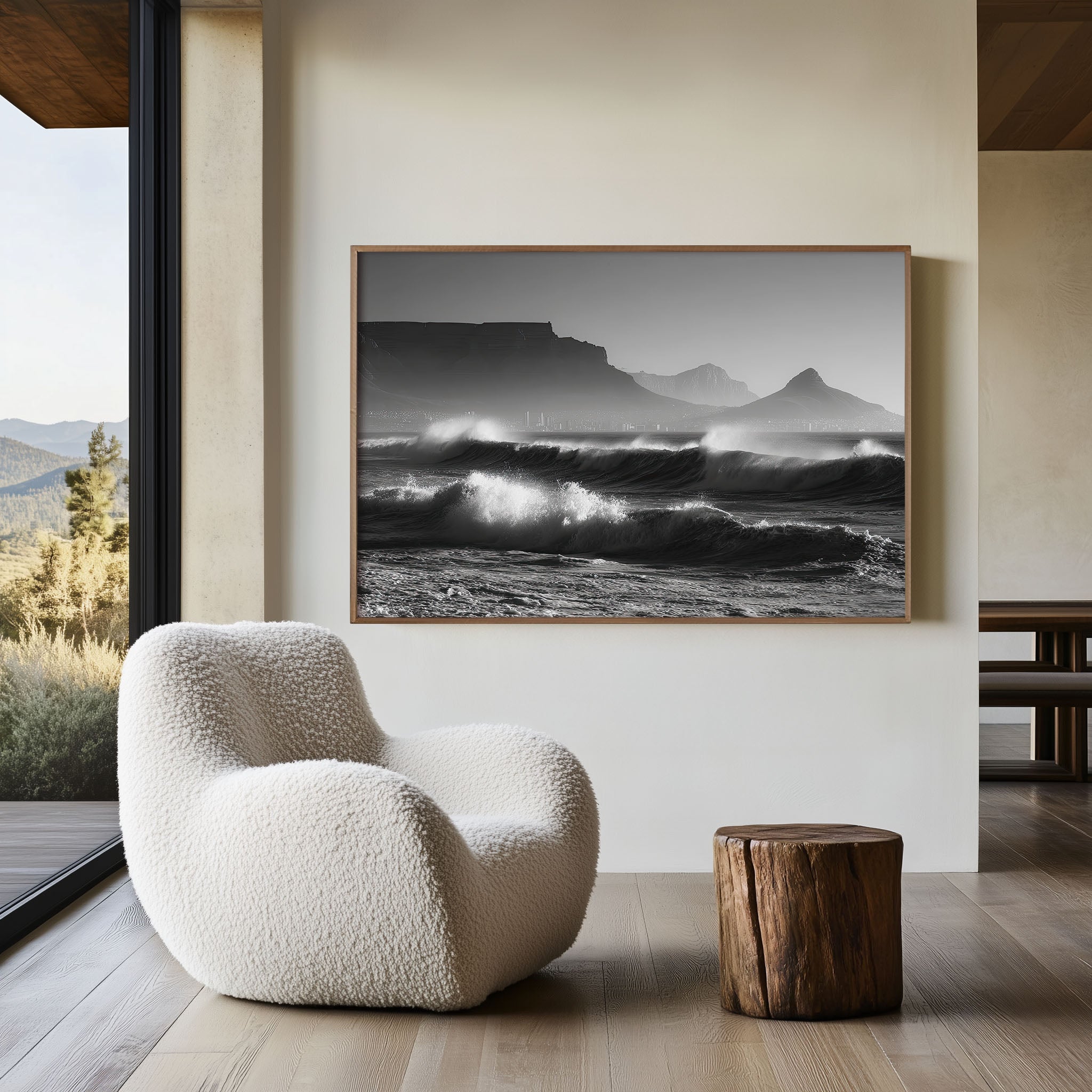 Table Mountain Cape Town Black & White Wall Art