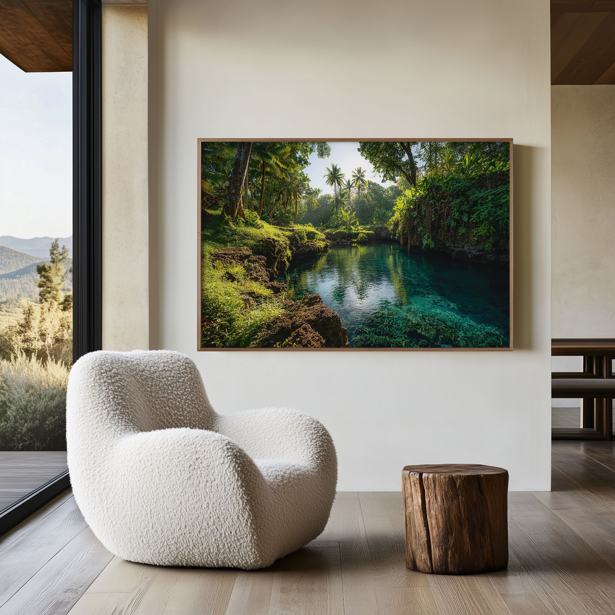 To Sua Ocean Trench Samoa Wall Art Print | Tropical Lagoon Jungle Landscape Photography