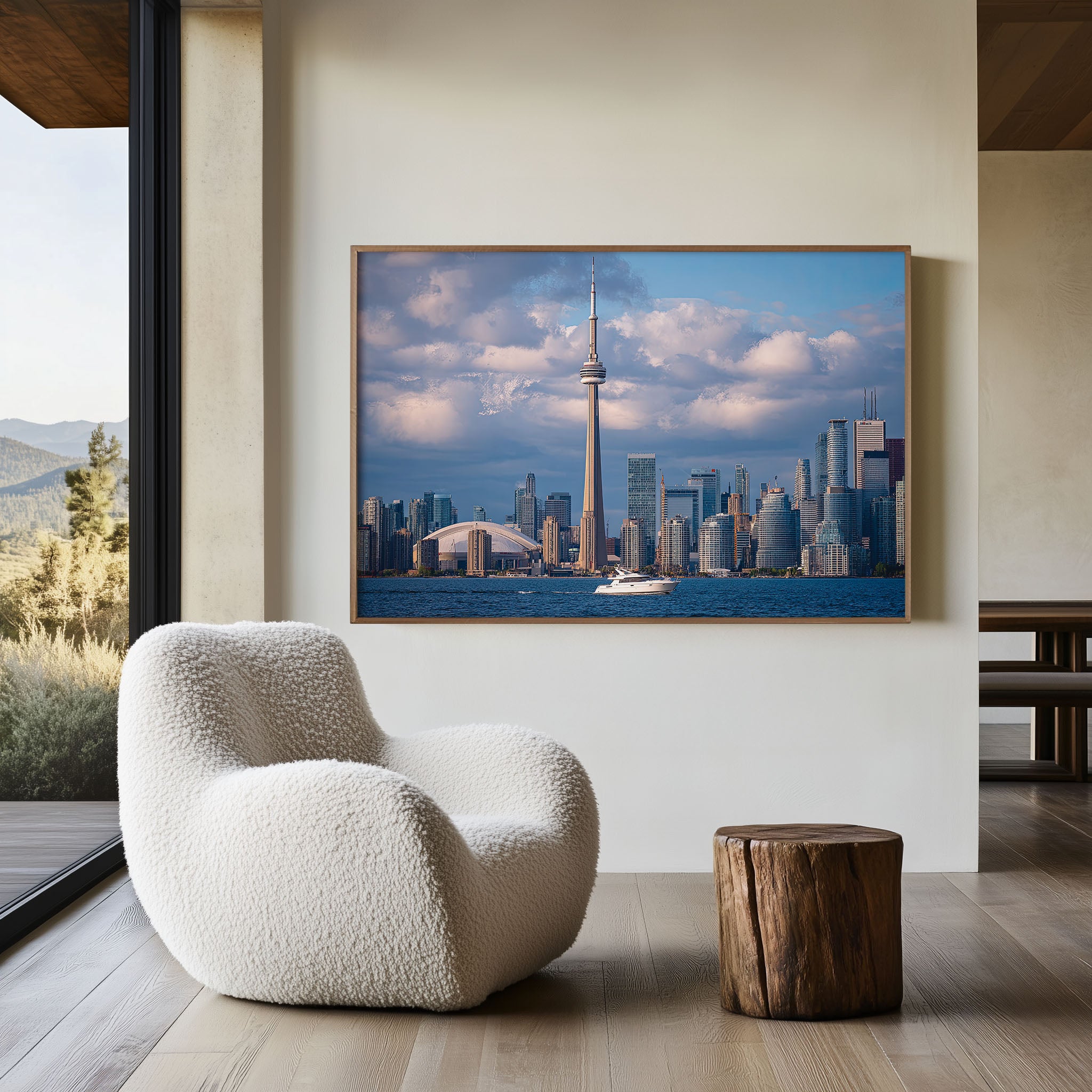 Toronto CN Tower Skyline Print | Lake Ontario Daytime Wall Art