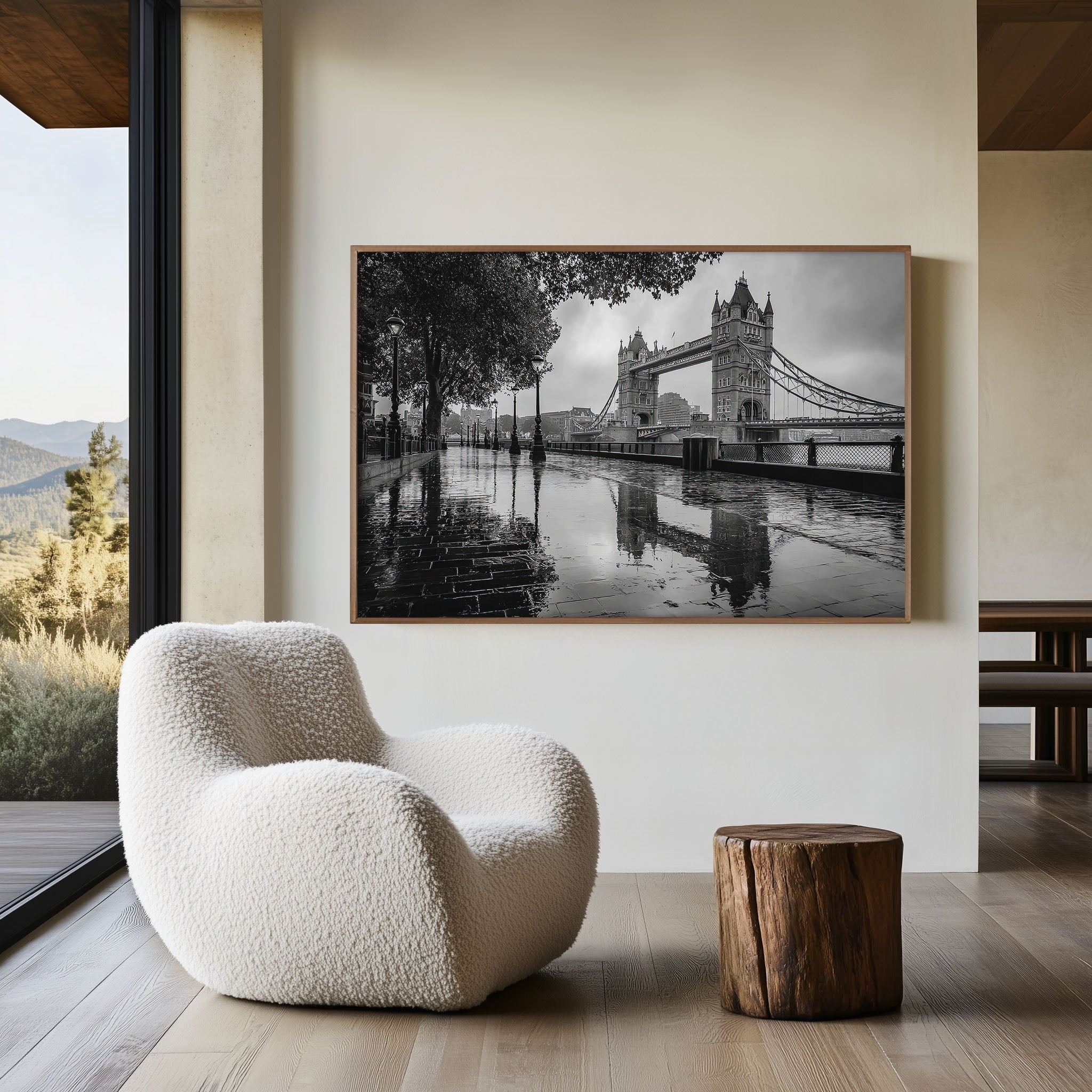 Tower Bridge London Black & White Wall Art