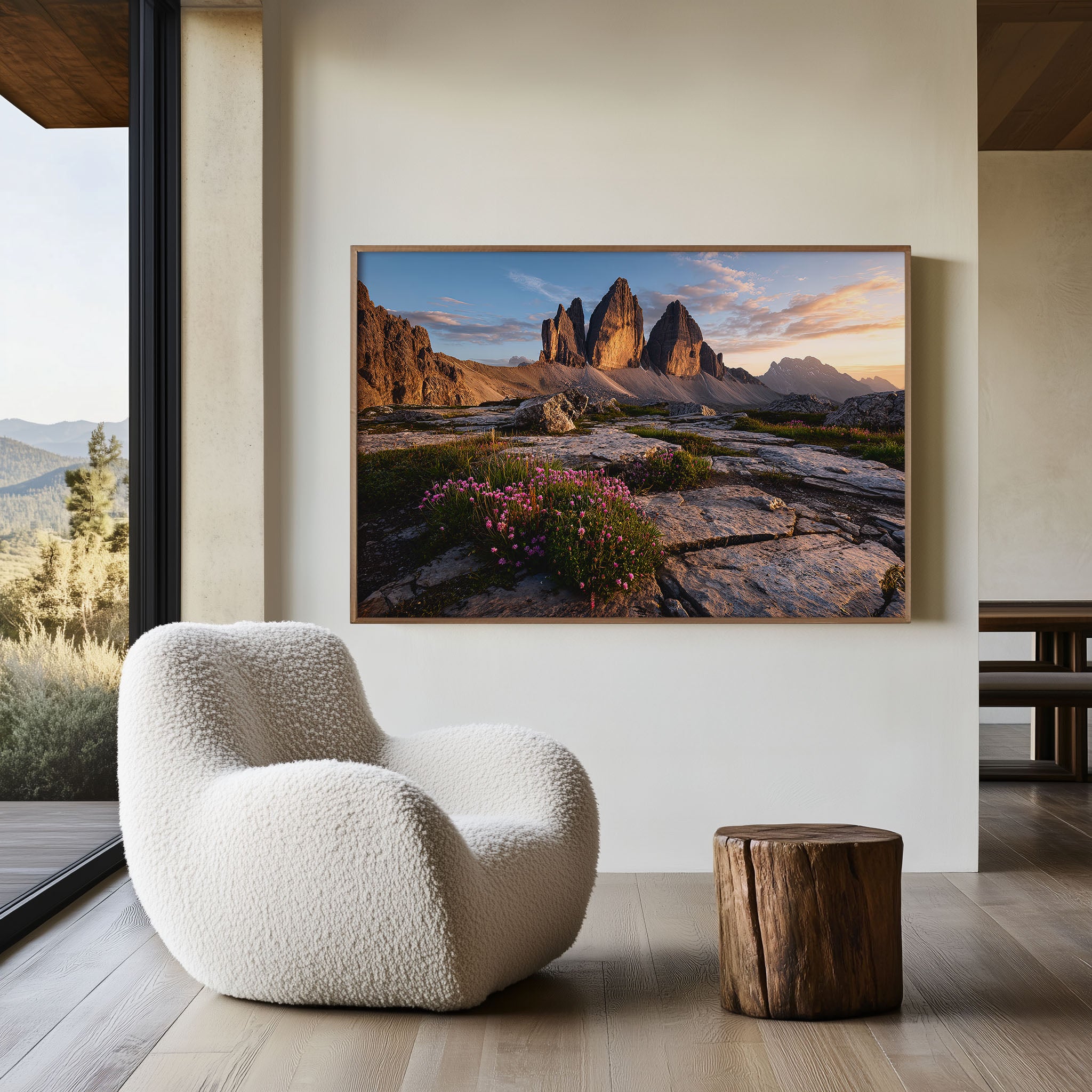 Tre Cime di Lavaredo Wall Art Print | Dolomites Sunset Mountain Photography