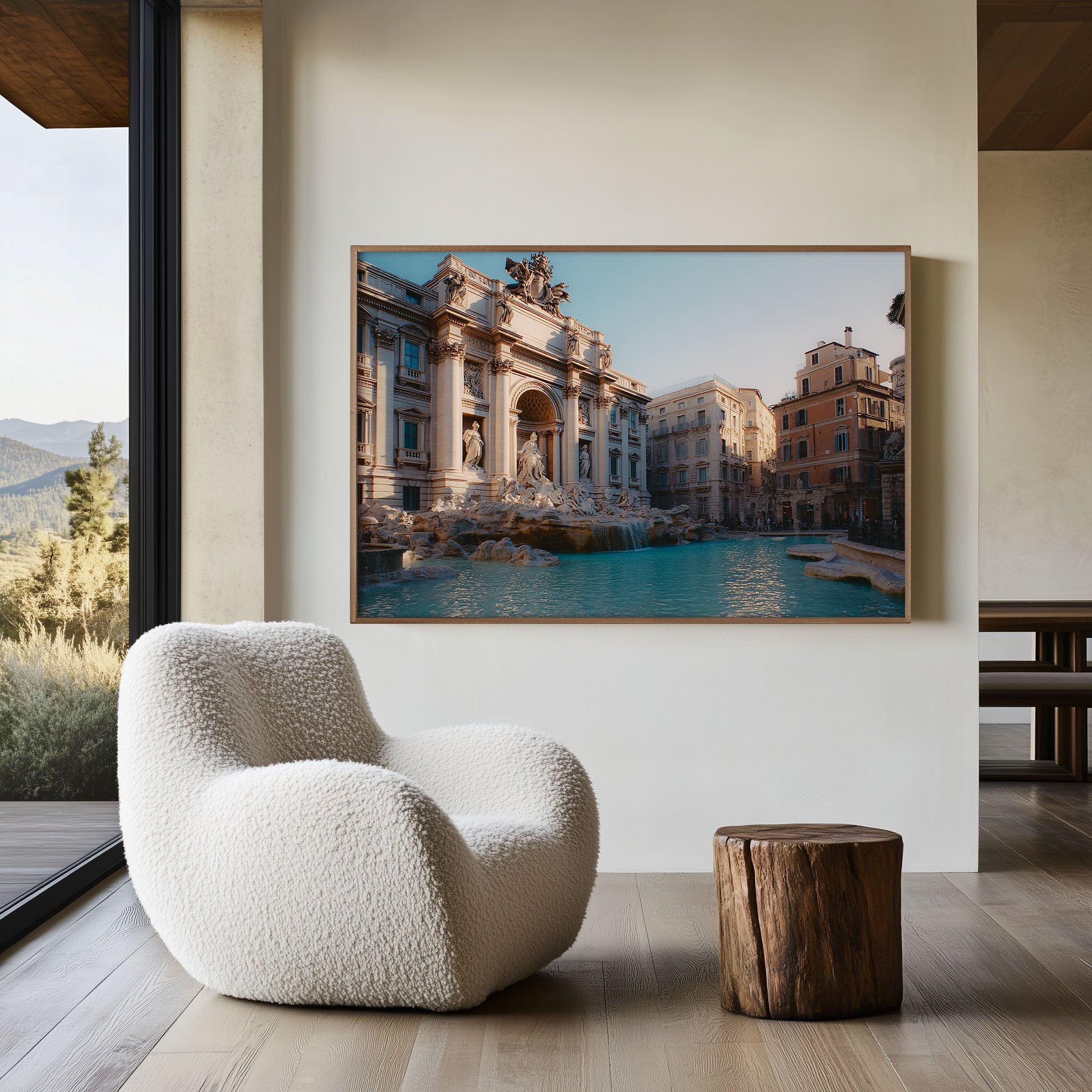 Trevi Fountain Rome Wall Art – Famous Baroque Landmark Italy