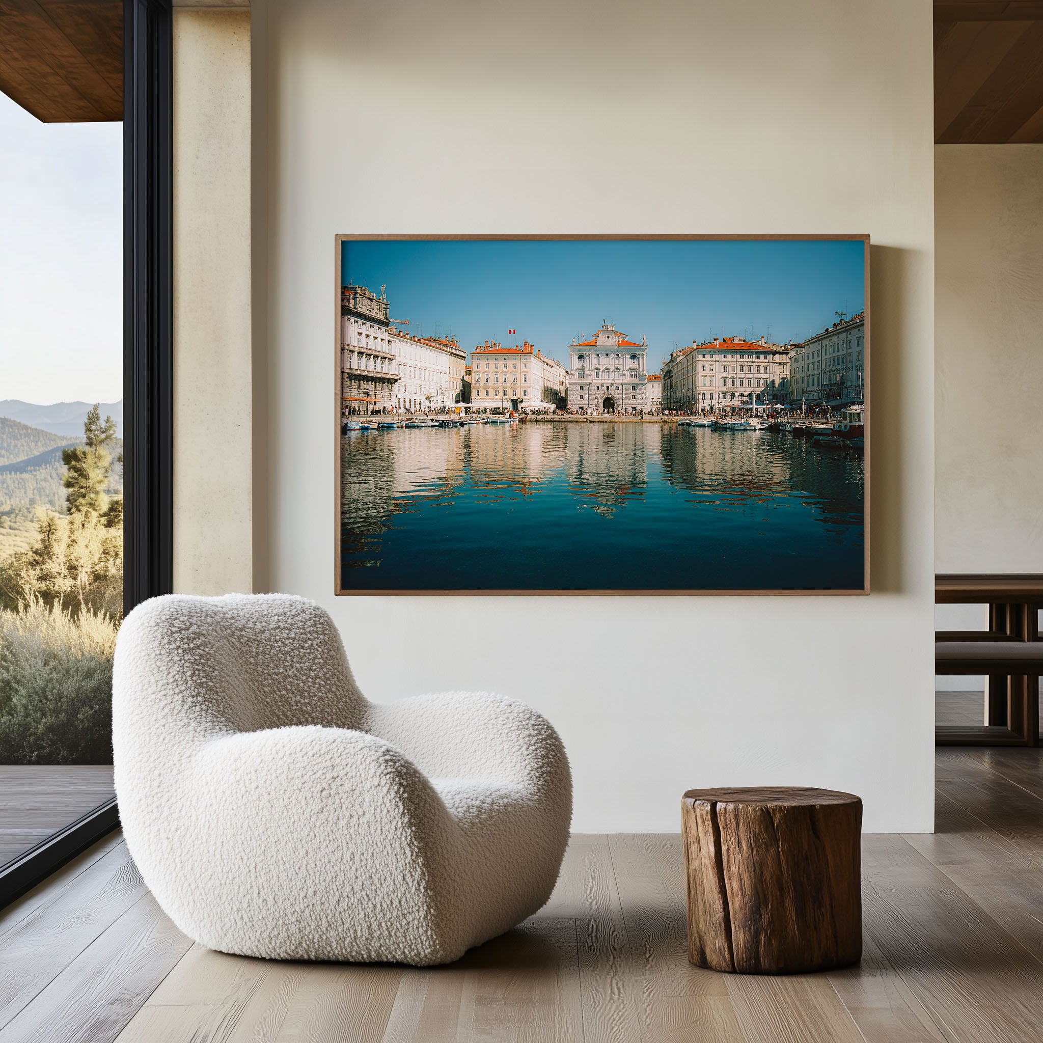 Trieste Piazza Unità d’Italia Italy Wall Art Print, Historic Waterfront Square Architecture