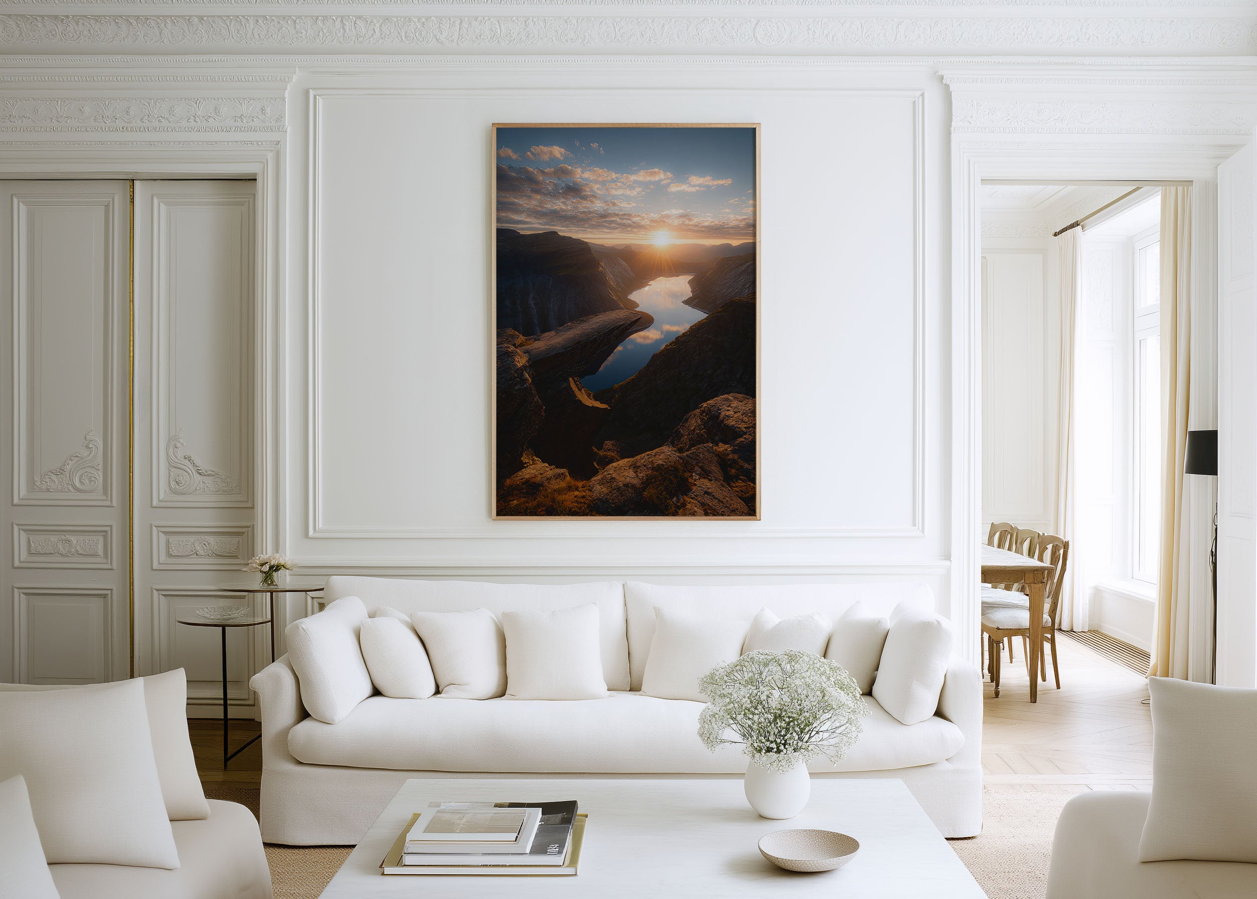 Trolltunga Norway Wall Art Print | Hardangerfjord Sunset Photography | Scandinavian Landscape Poster | Nordic Nature Print | Travel Home Decor