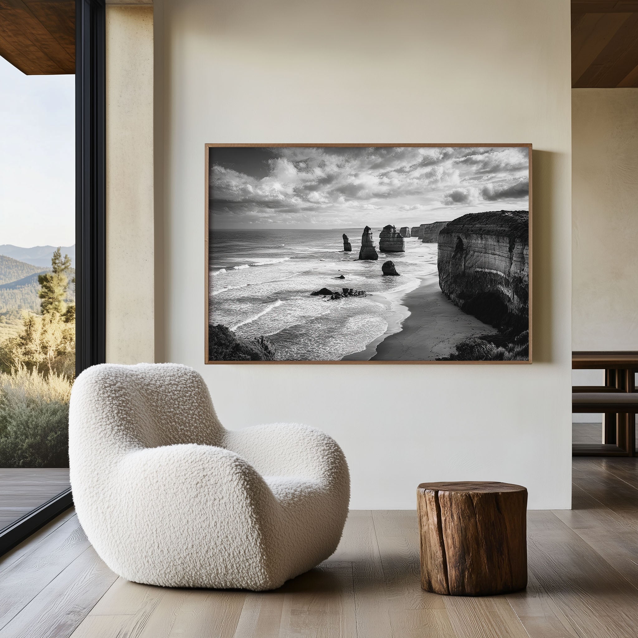 Twelve Apostles Australia Black & White Wall Art