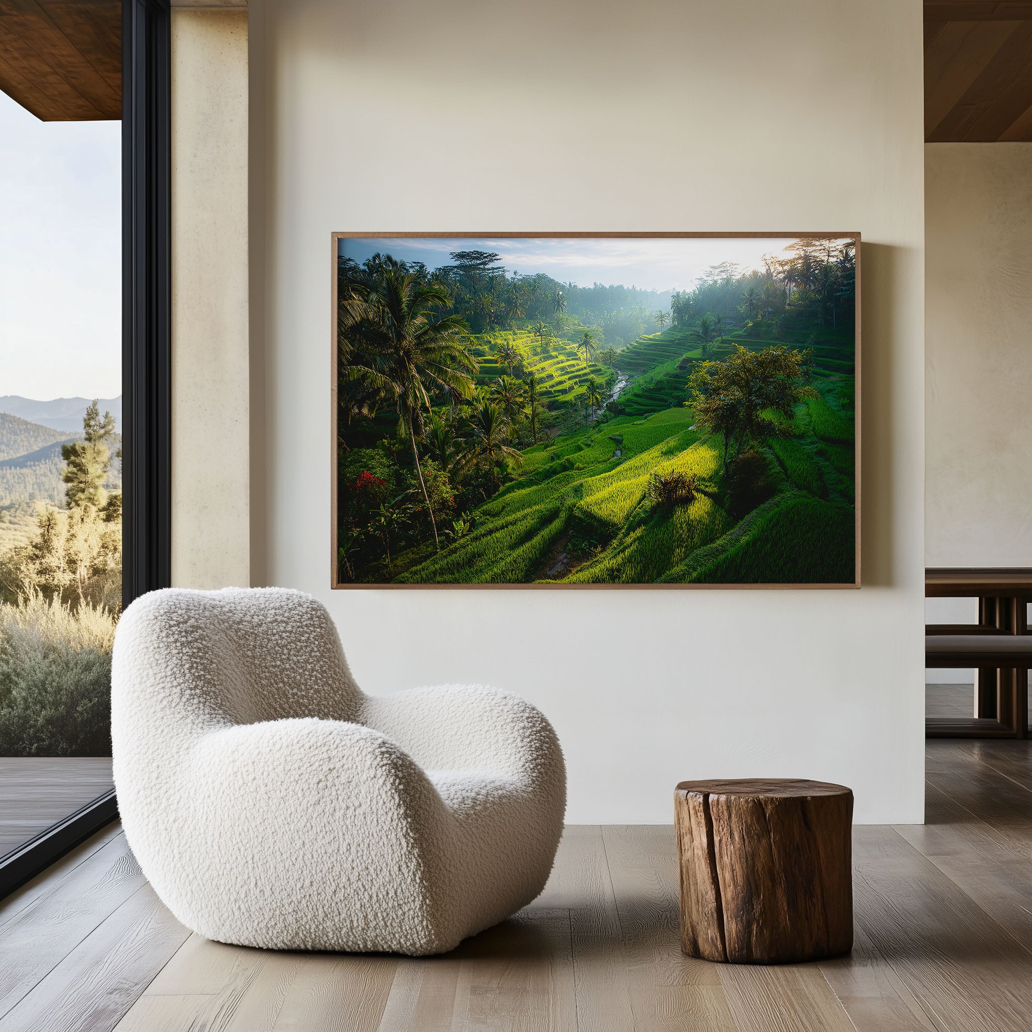 Ubud Rice Terraces Print – Bali Jungle Wall Art