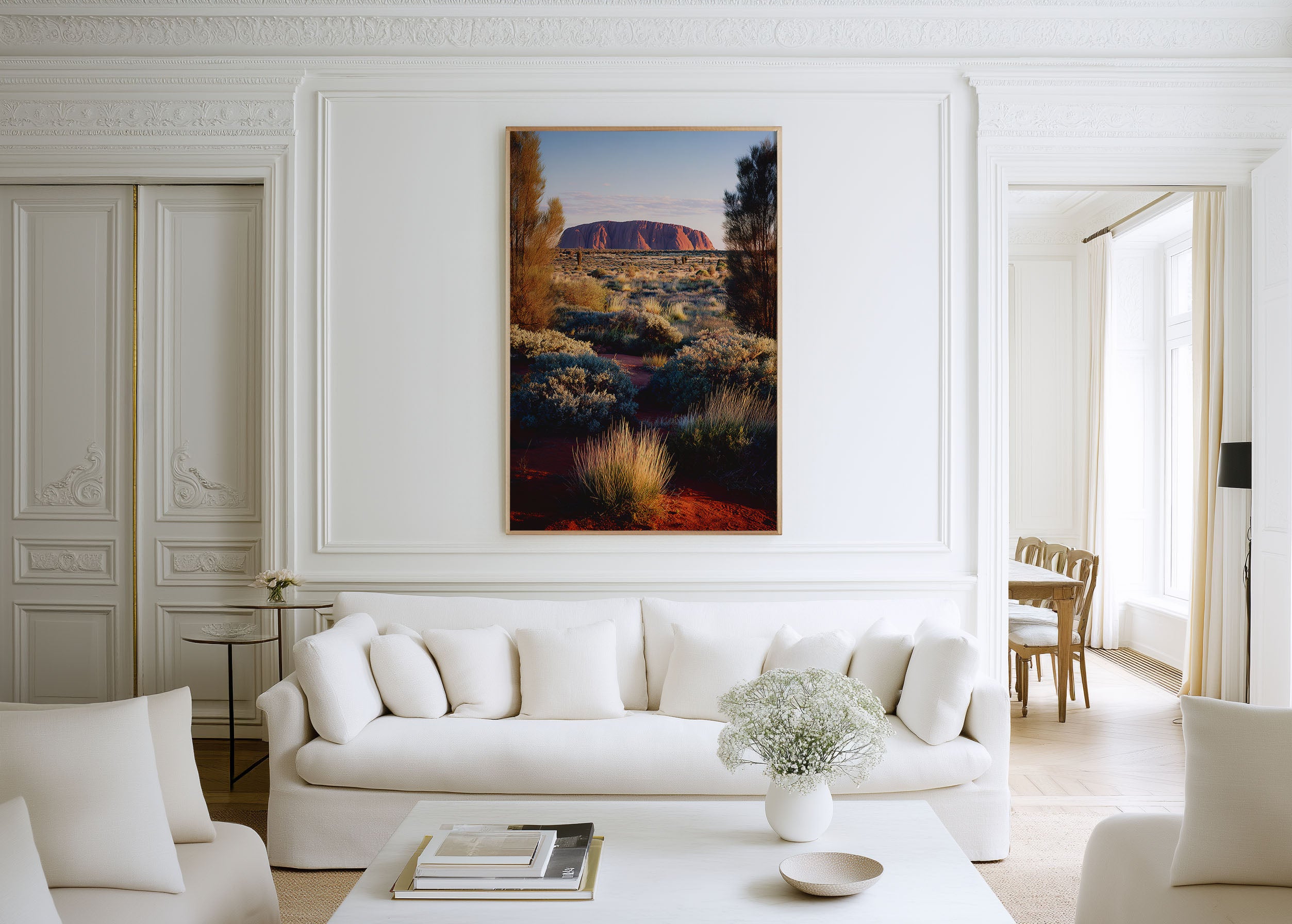 Uluru Wall Art Print | Ayers Rock Northern Territory Australian Outback Sunrise Photography | Australia Travel Poster | Red Desert Nature Home Decor
