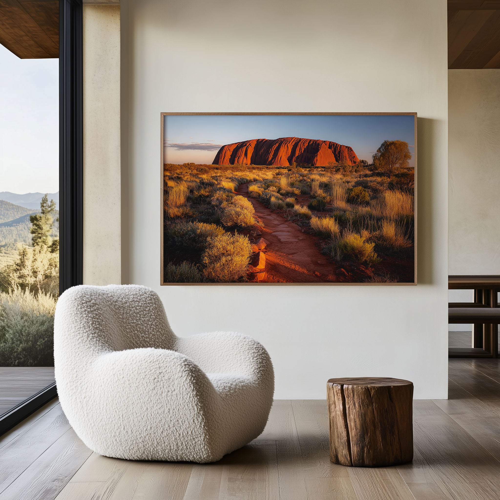 Uluru Ayers Rock Sunset Wall Art Print – Australian Outback Red Desert Landscape