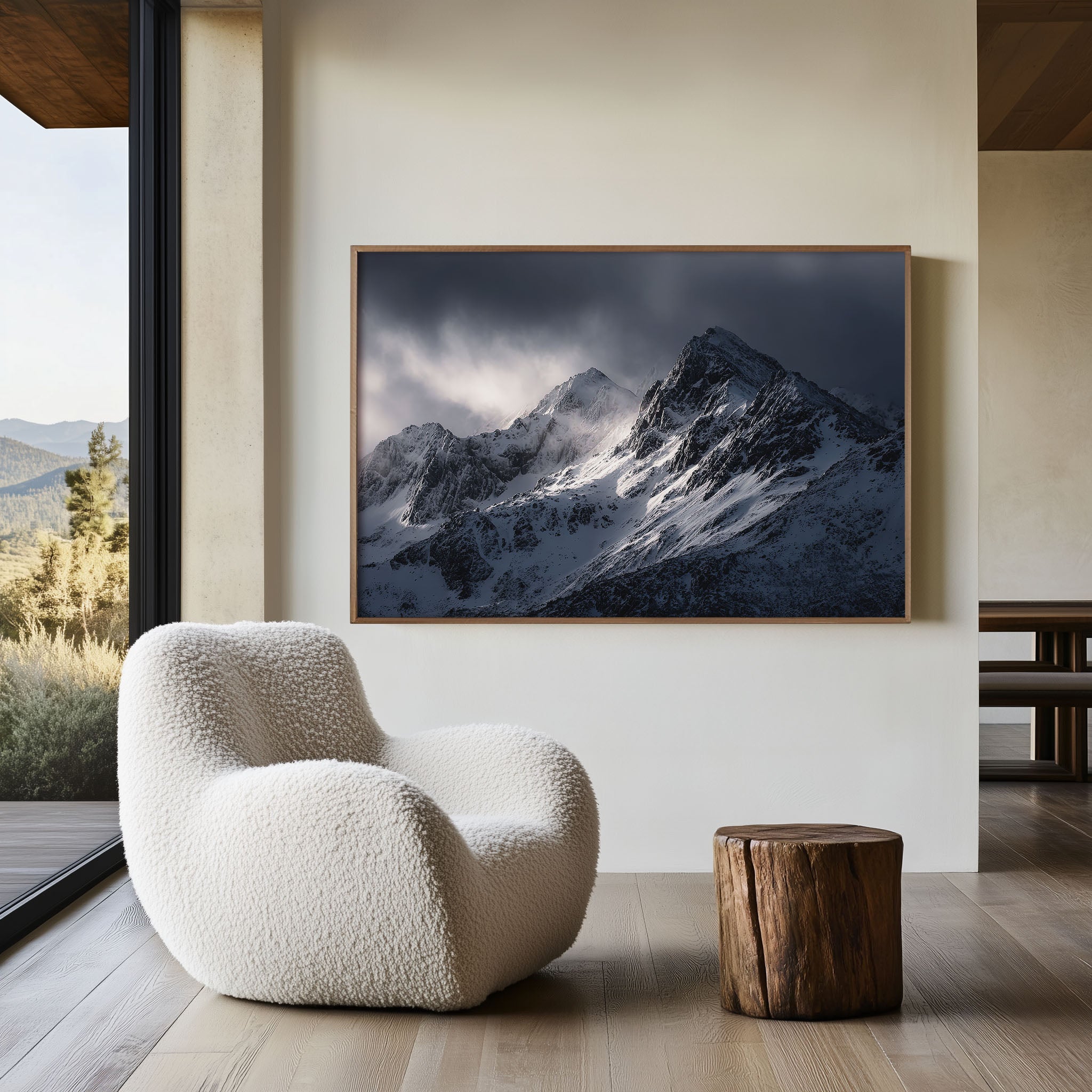 Patagonia Mountain Wall Art Print | Ushuaia Snow Peaks Poster
