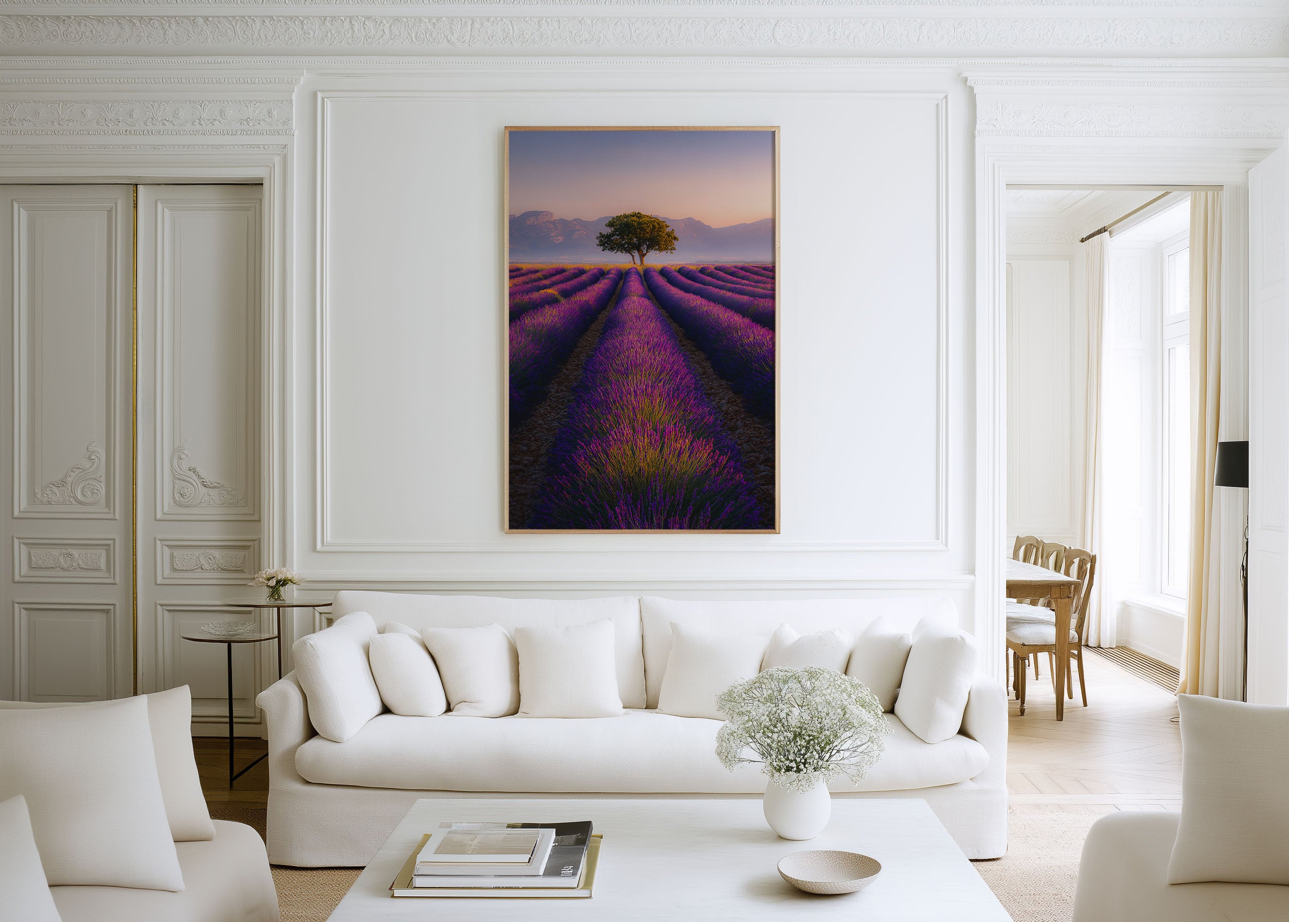 Valensole Lavender Fields France Print | Provence Sunrise Wall Art | French Countryside Photography