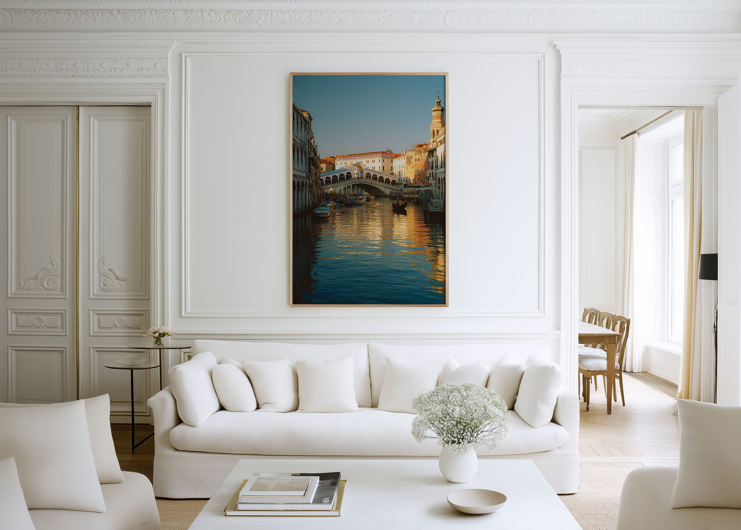 Venice Rialto Bridge Wall Art | Grand Canal Sunset Print