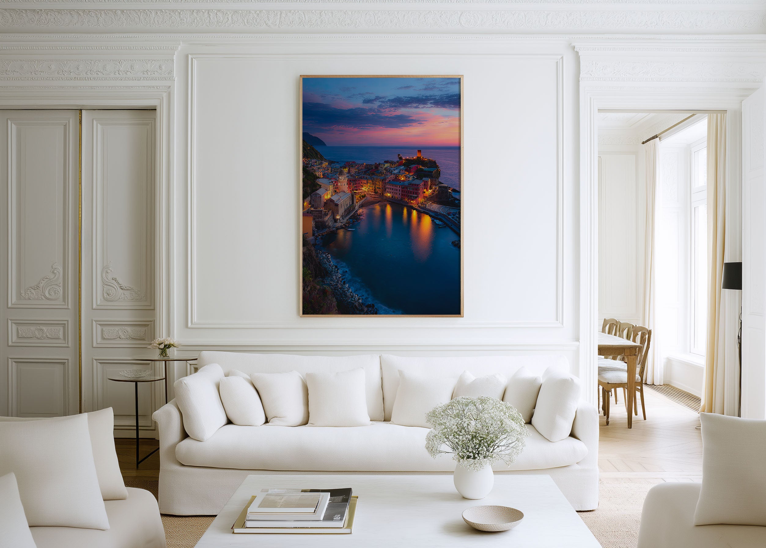 Vernazza Cinque Terre Sunset Print | Italian Riviera Coastal Village Wall Art | Liguria Italy Photography