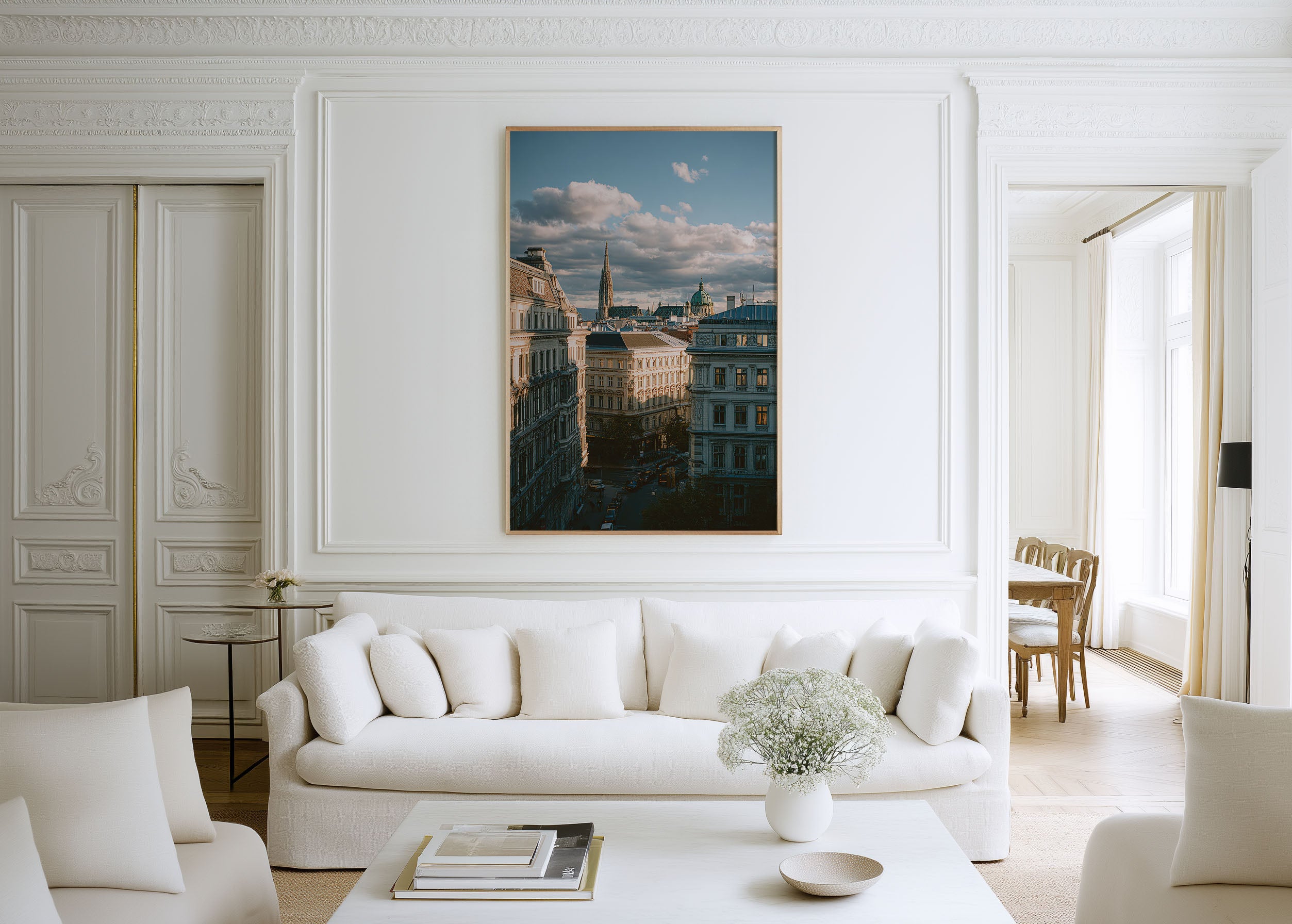 Vienna Stephansdom Street View Wall Art Print | Austria Inner City Golden Hour Architecture Photography | Viennese Travel Poster | Classical European Home Decor