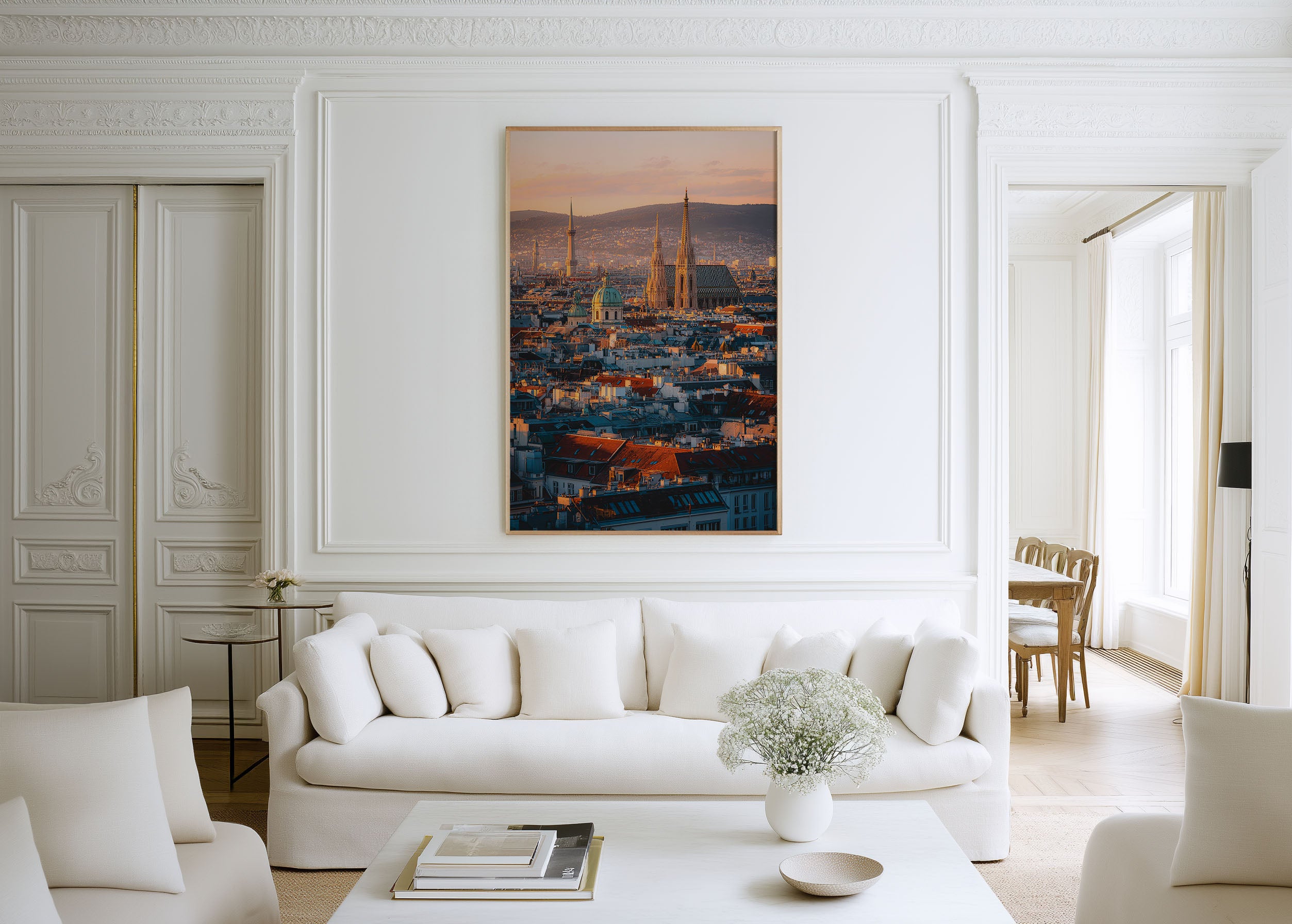 Vienna Skyline Sunset Wall Art | St. Stephen's Cathedral Austria Print | Travel Photography Poster