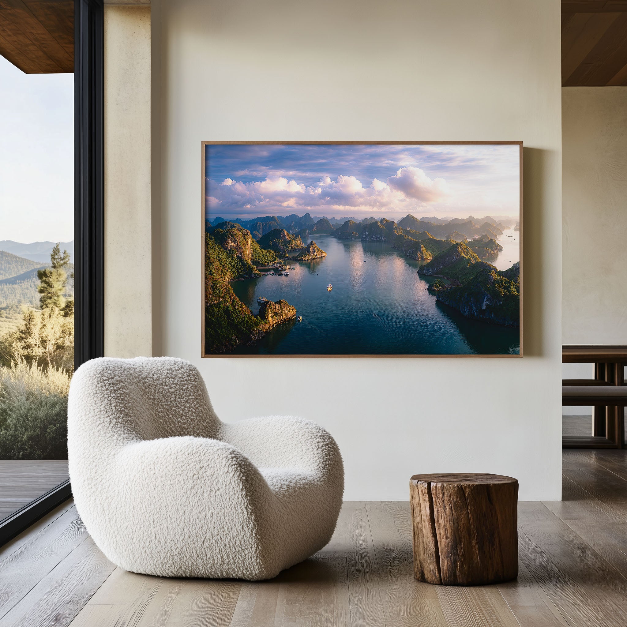 Vietnam Ha Long Bay Wall Art Print – Limestone Islands Seascape