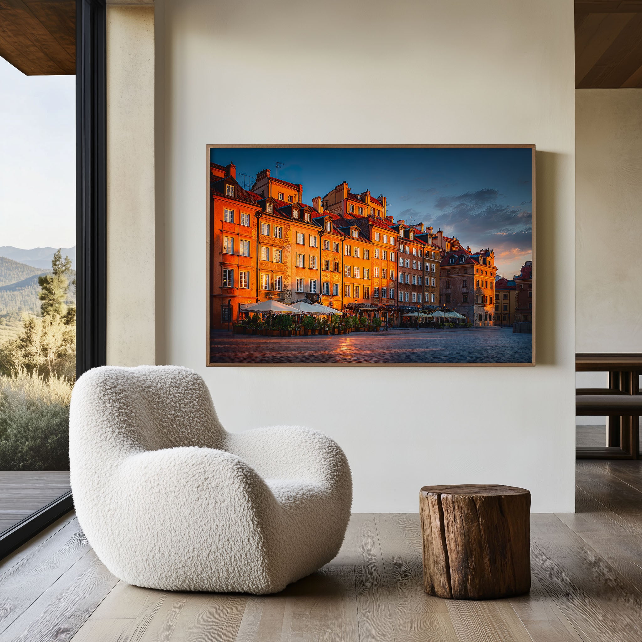 Warsaw Old Town Print – Poland Golden Hour Wall Art